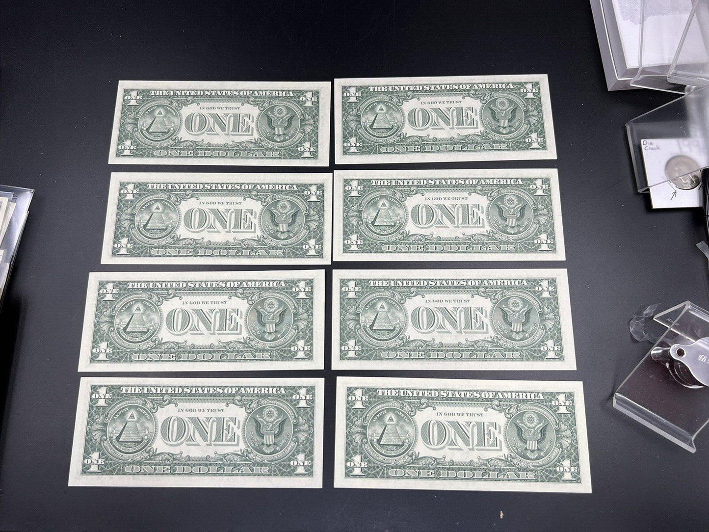 8 Note Partial District Set 1969 D $1 FRN Federal Reserve Notes 8 CH UNC Bills