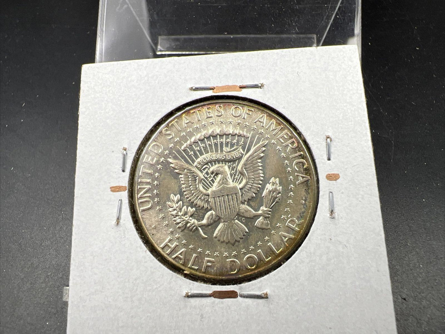 1966 50c Kennedy Silver Half Dollar BU Nice Original Toning Toner sku#brwn