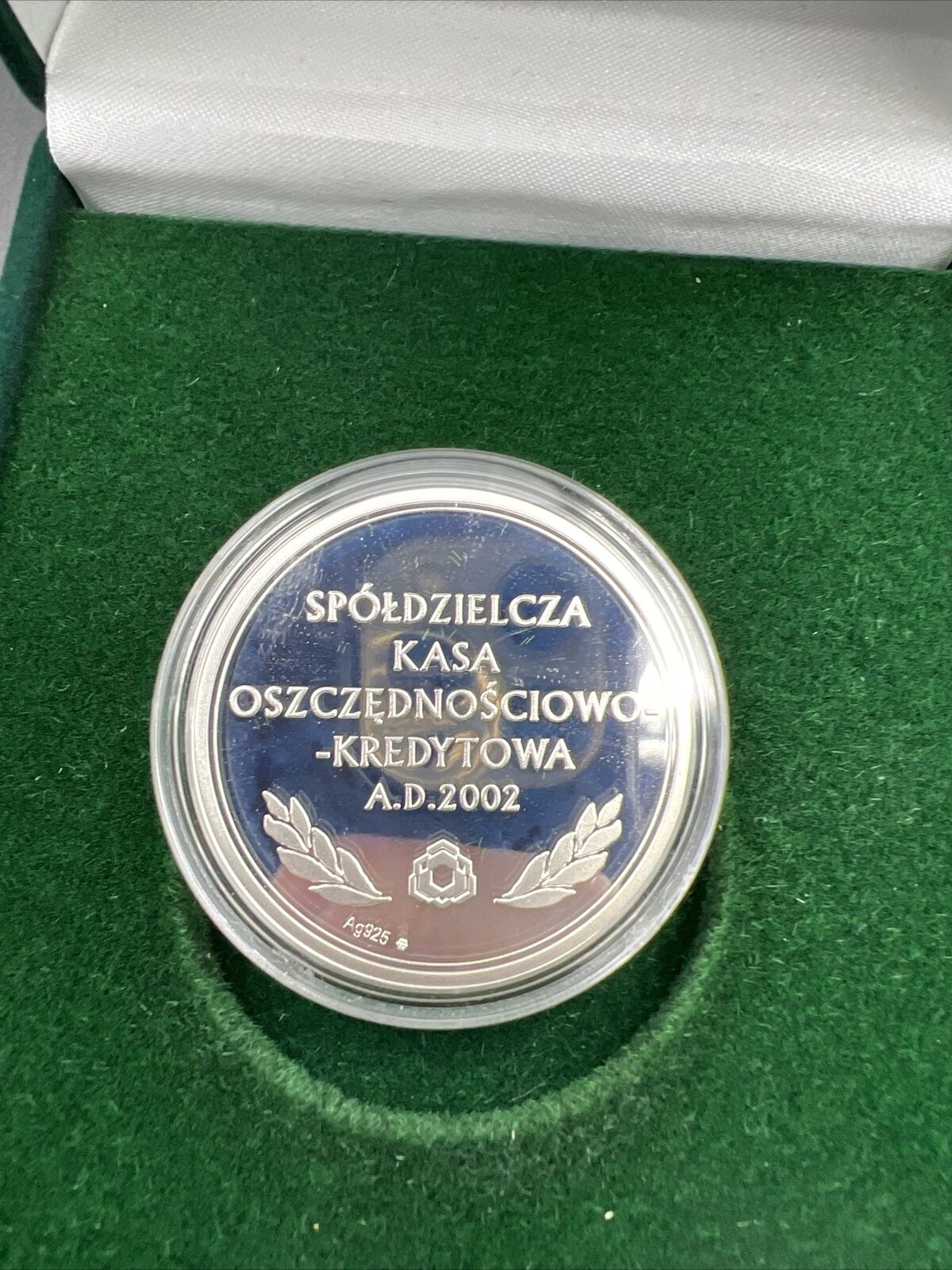 2002 Czechoslovakia .925 Sterling Silver Medal Coin in Box