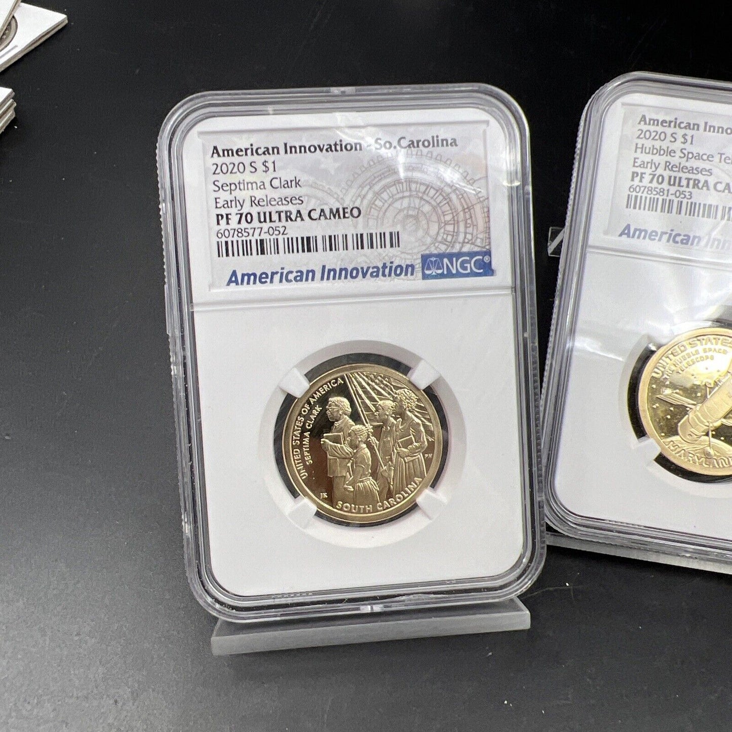 Lot of 4 PF70 NGC 2020 2019 Innovation Dollars Gerber Hubble Clark & Stars