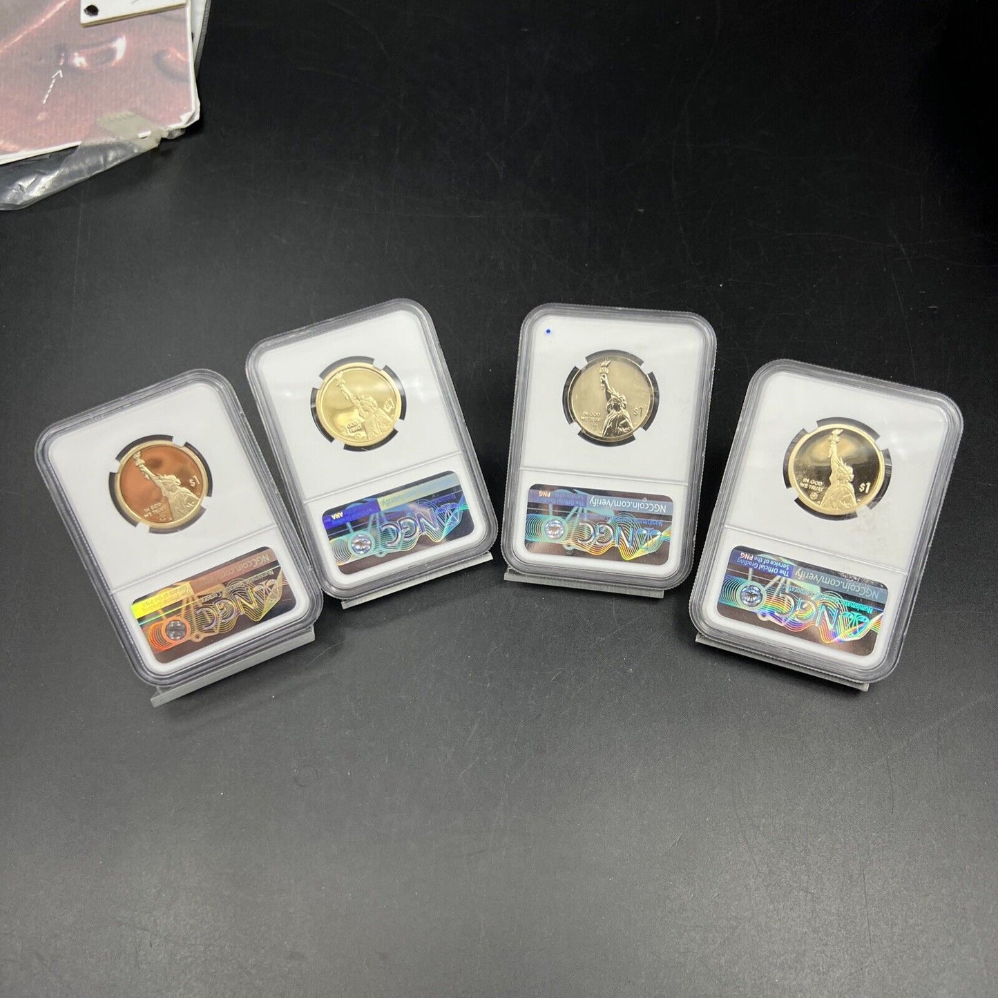 Lot of 4 PF70 NGC 2020 2019 Innovation Dollars Gerber Hubble Clark & Stars