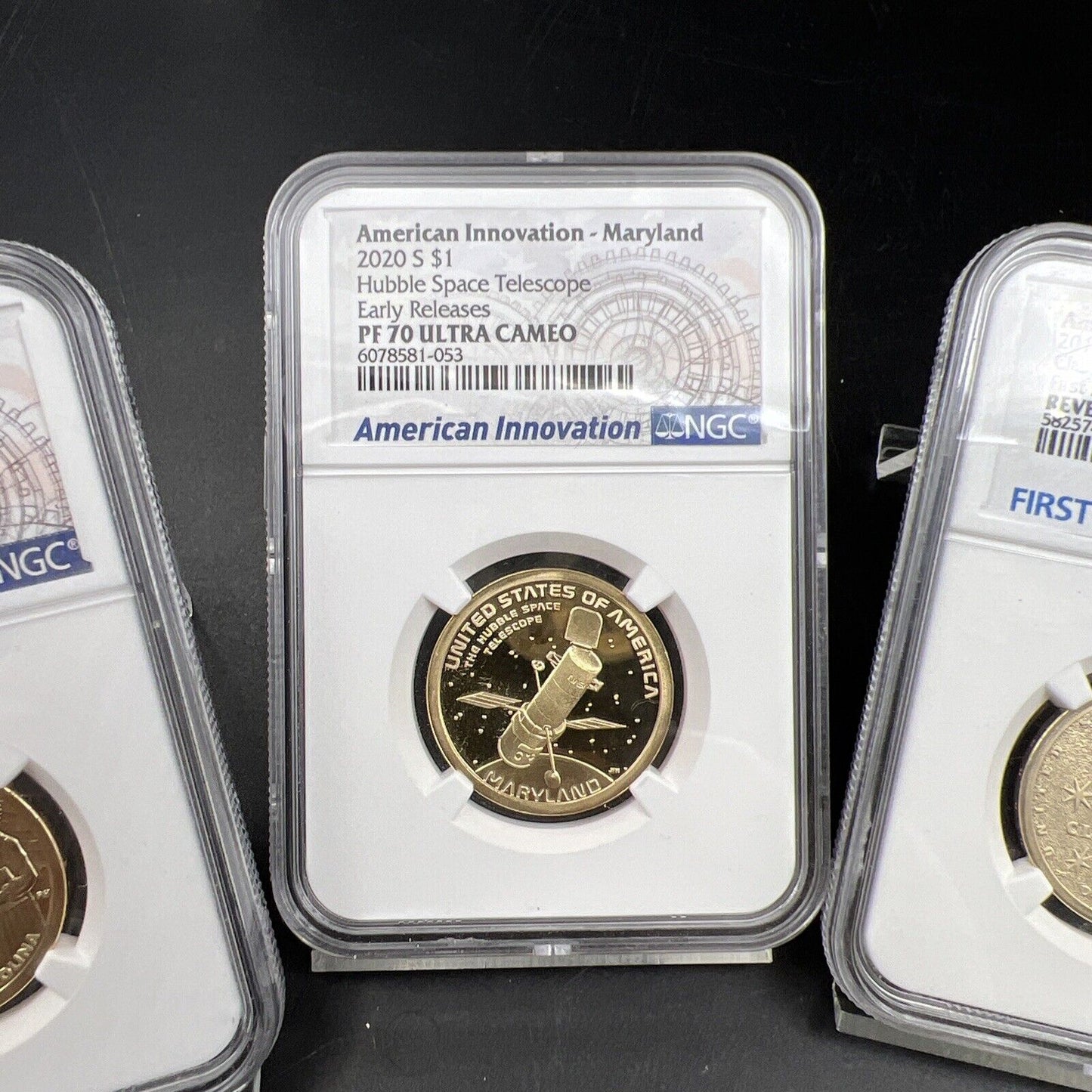 Lot of 4 PF70 NGC 2020 2019 Innovation Dollars Gerber Hubble Clark & Stars