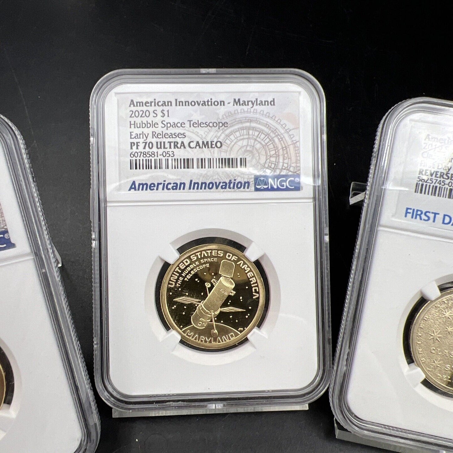Lot of 4 PF70 NGC 2020 2019 Innovation Dollars Gerber Hubble Clark & Stars