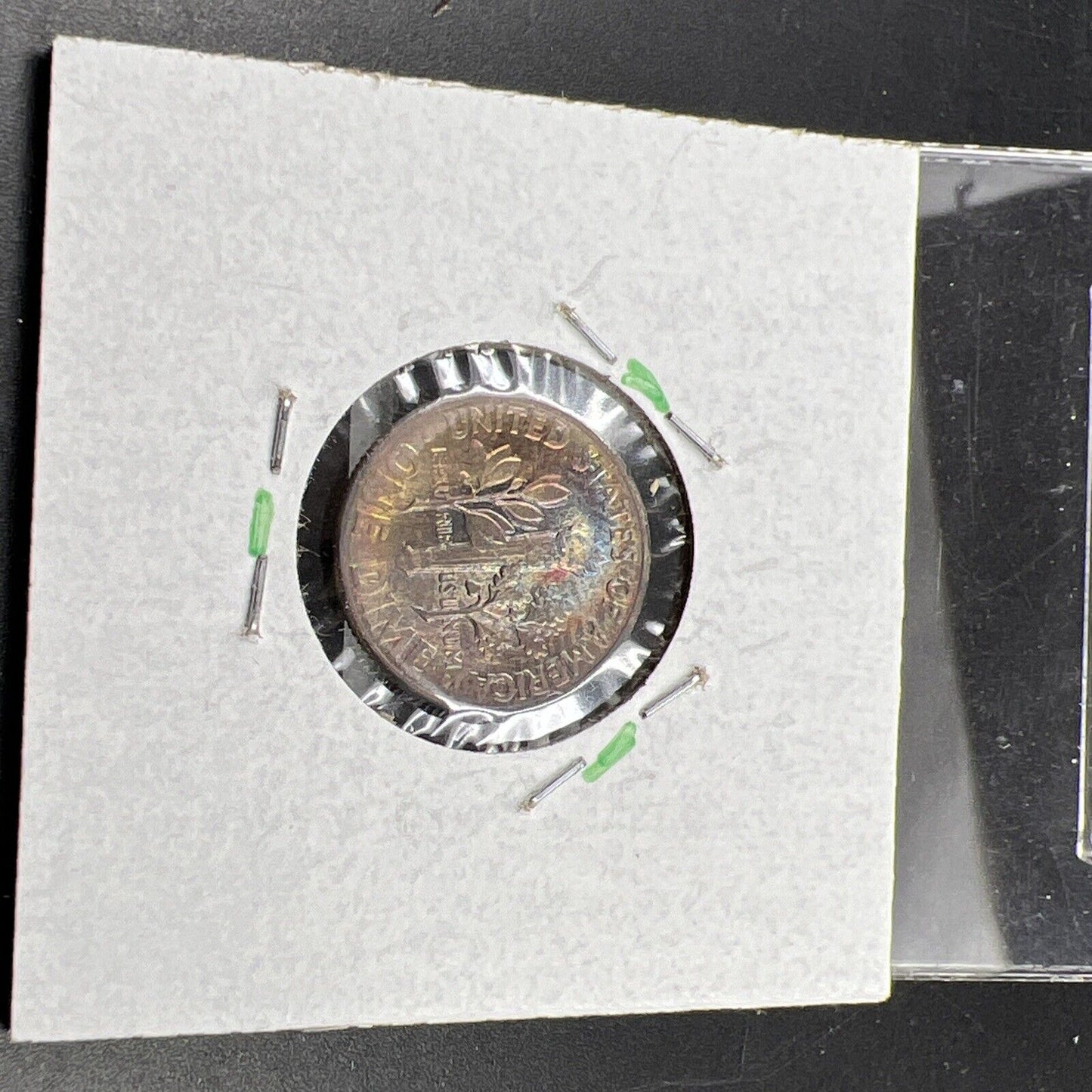 1957 P 10c Roosevelt Dime Coin CH BU PQ * Rainbow Toning Original Toner SKU#GN3