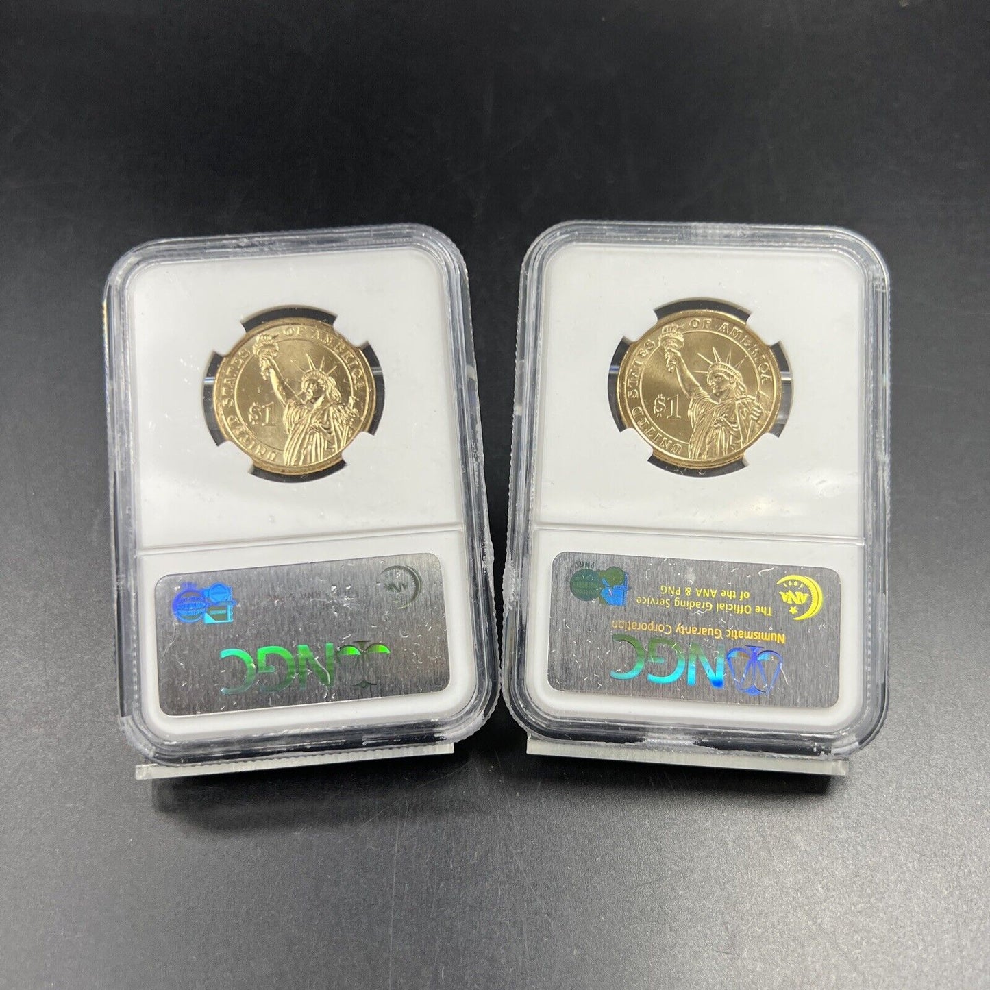 2007 P & D $1 Thomas Jefferson Presidential Dollar Two Coin Set NGC BU Certified