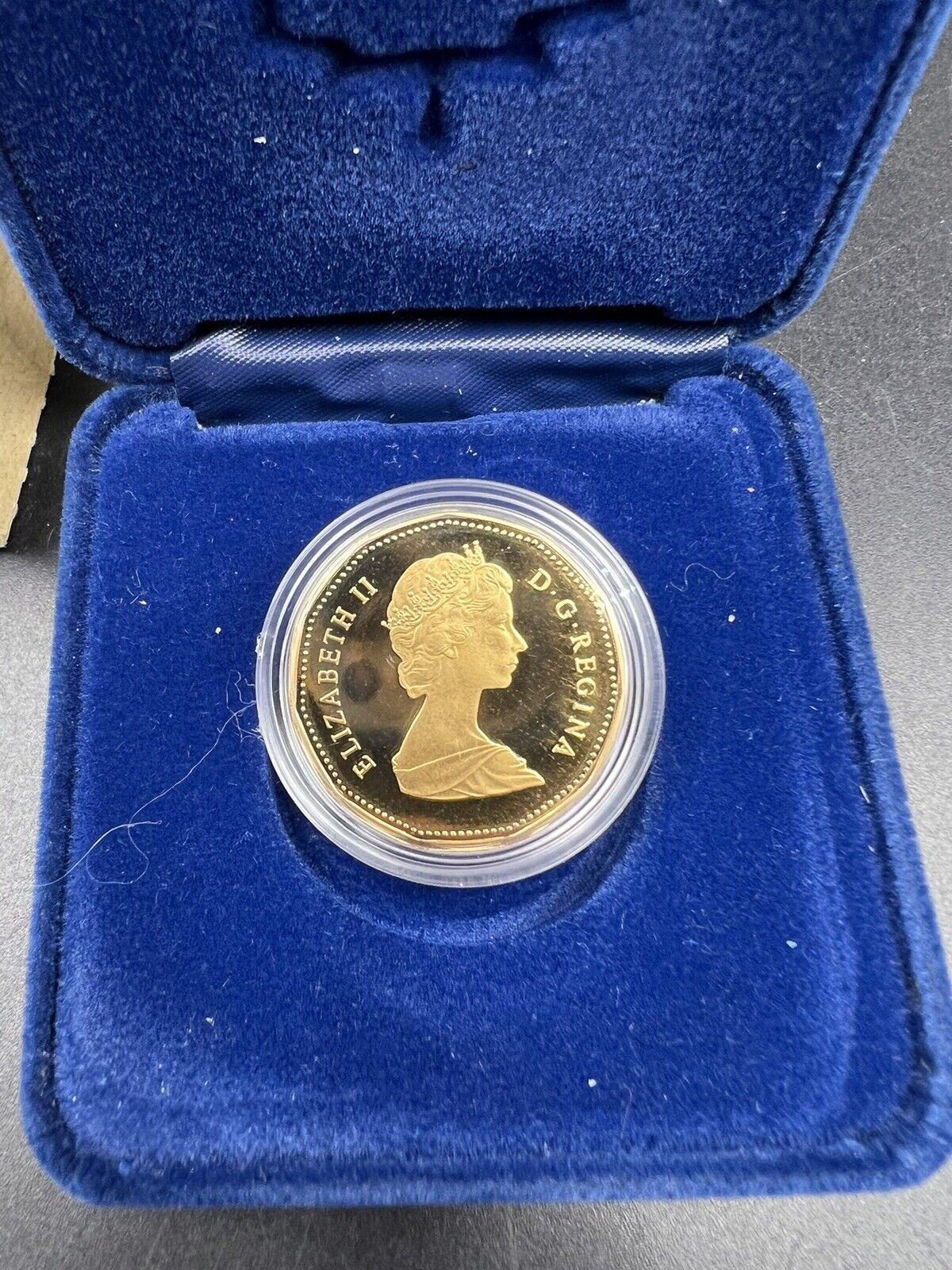 Canada 1987 RRC Gem Proof Loonie Dollar Coin OGP Box & COA #B #