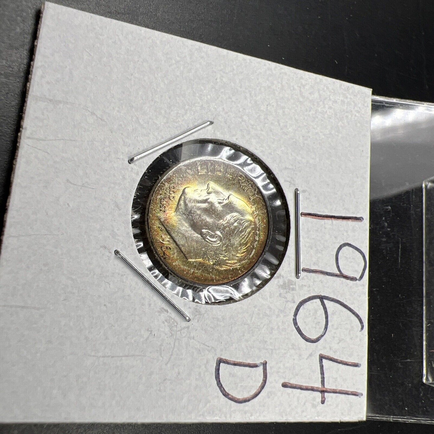 1964 D 10c Roosevelt Dime Coin CH BU Nice Amber Toning Original Toner SKU#OG3