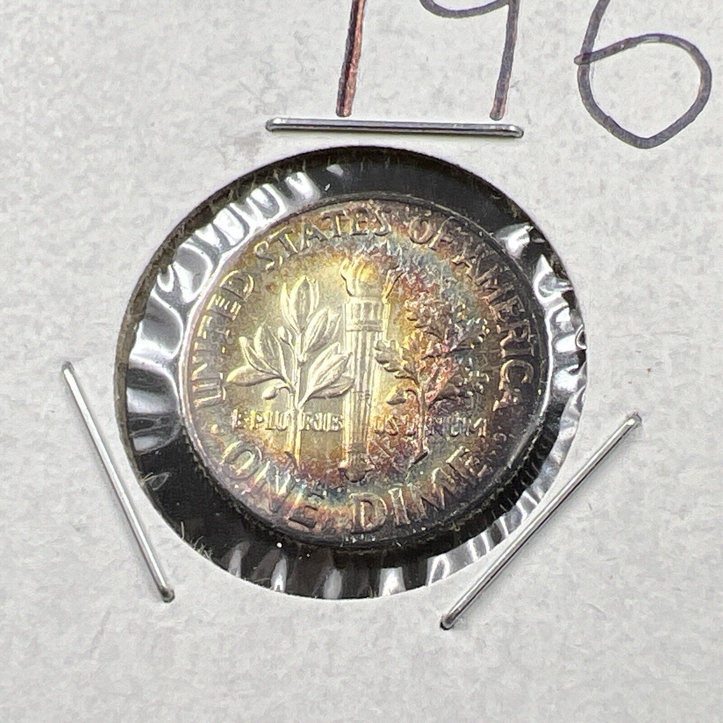 1964 P 10c Roosevelt Dime Coin CH BU PQ Rainbow * Toning Original Toner SKU#lm3