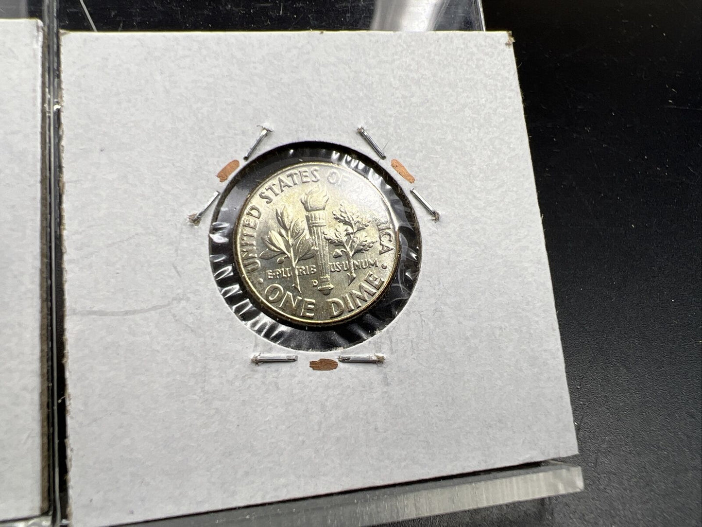 Toner Trio 3 Neat Toning toned 1964 D Roosevelt Silver Dime Coins BU UNC
