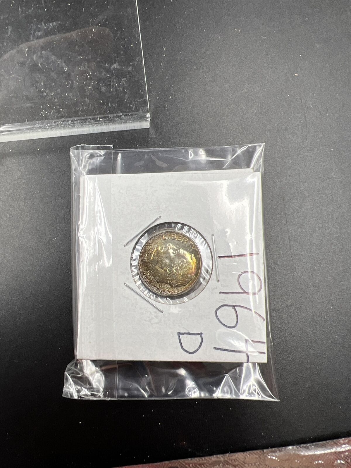 Toner Trio 3 Neat Toning toned 1964 D Roosevelt Silver Dime Coins BU UNC