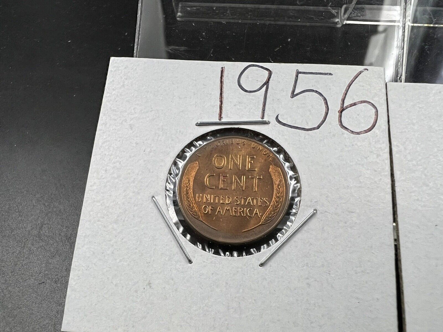 Toner Trio 3 Coin Set 2x 1964 D 10c BU & 1956 1c Wheat BU Red/Brown UNC