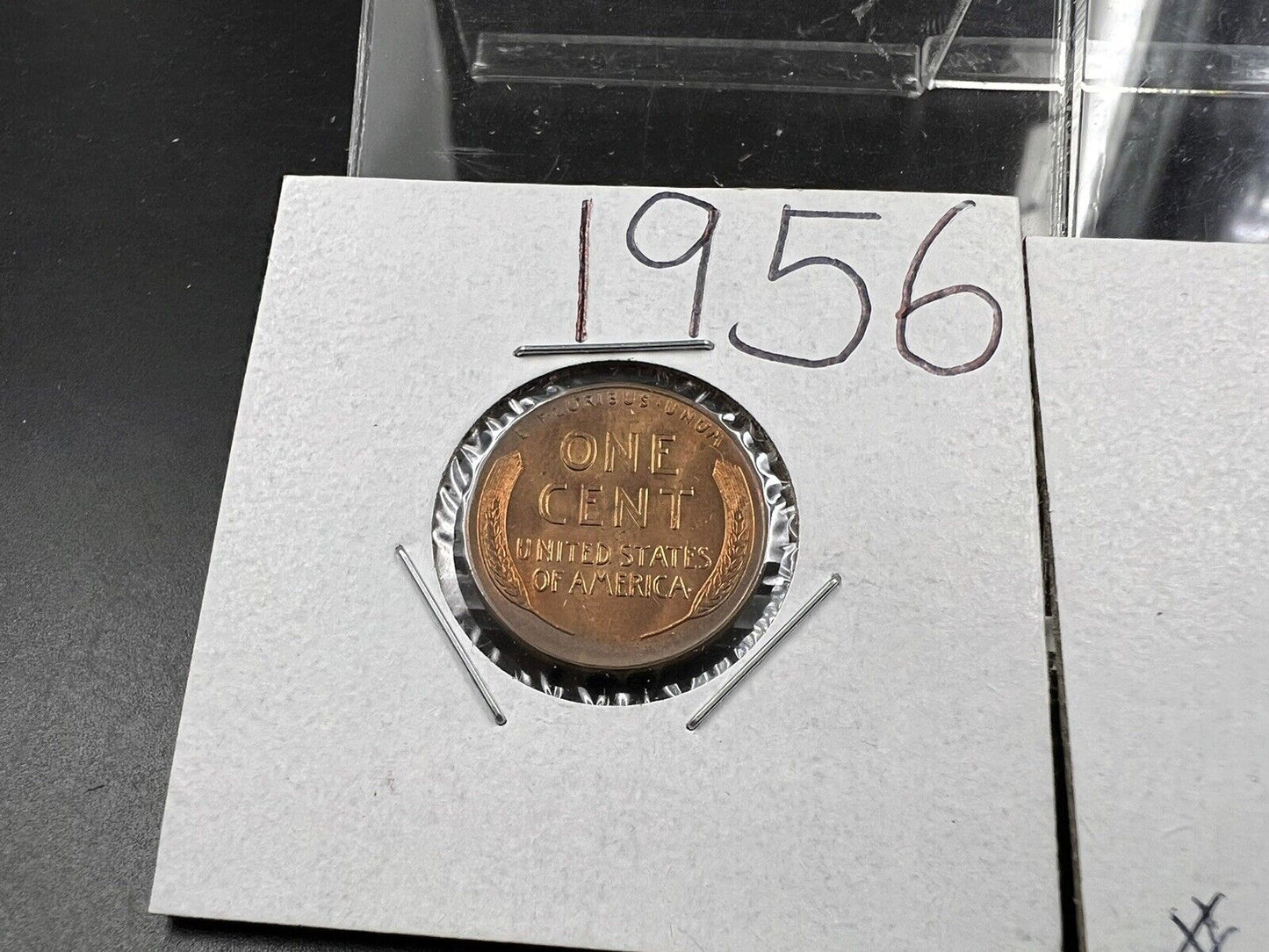 Toner Trio 3 Coin Set 2x 1964 D 10c BU & 1956 1c Wheat BU Red/Brown UNC