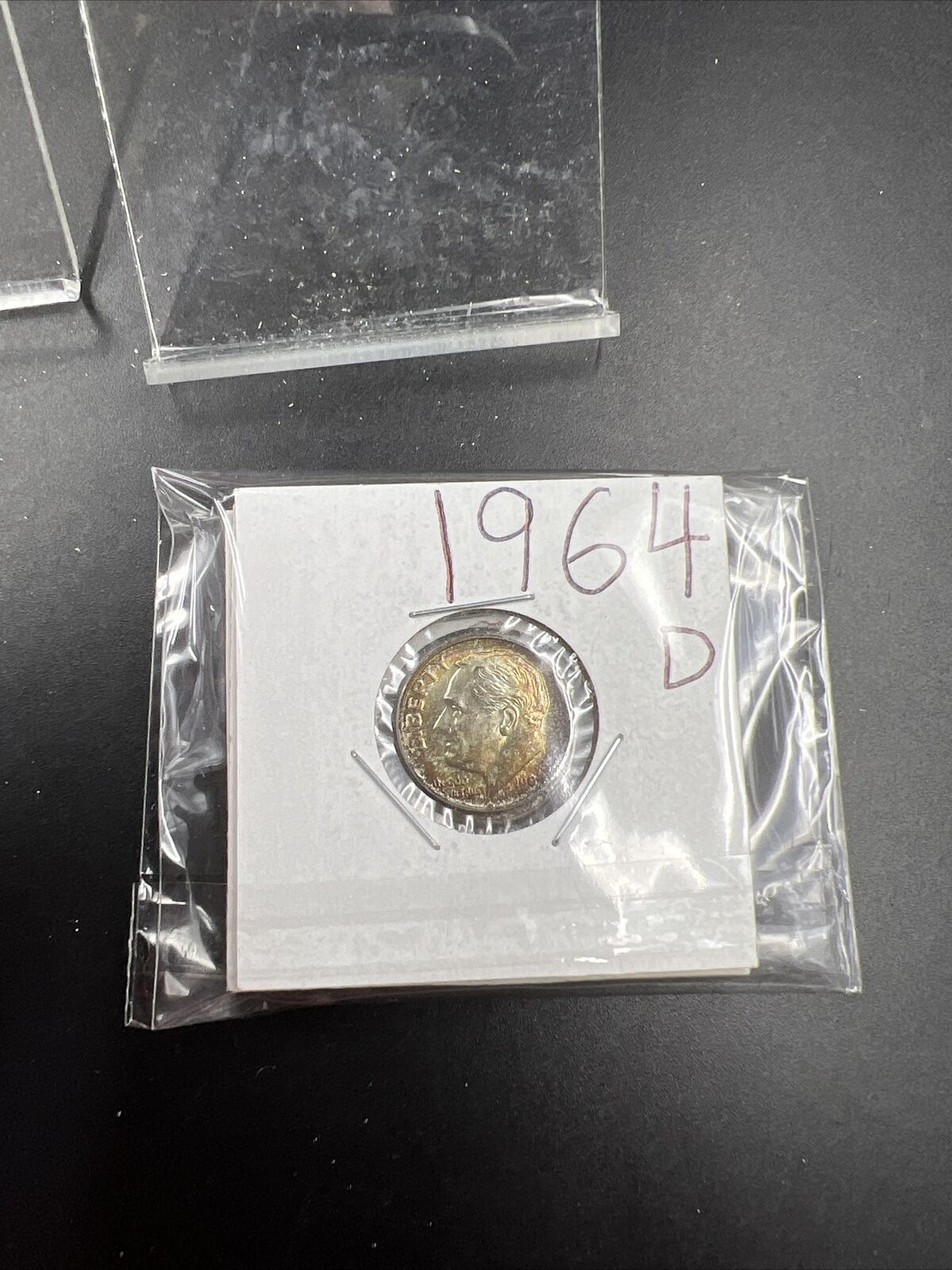Toner Trio 3 Coin Set 2x 1964 D 10c BU & 1956 1c Wheat BU Red/Brown UNC