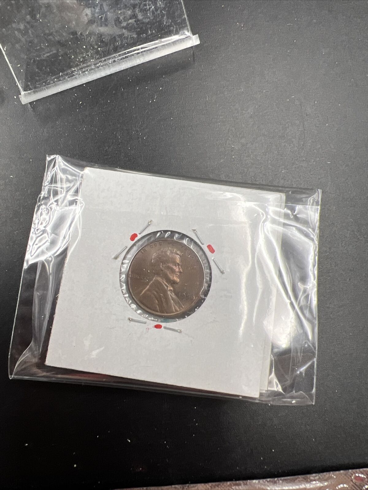 Toner Trio 3 Coin Set 2x 1964 D 10c BU & 1956 1c Wheat BU Red/Brown UNC