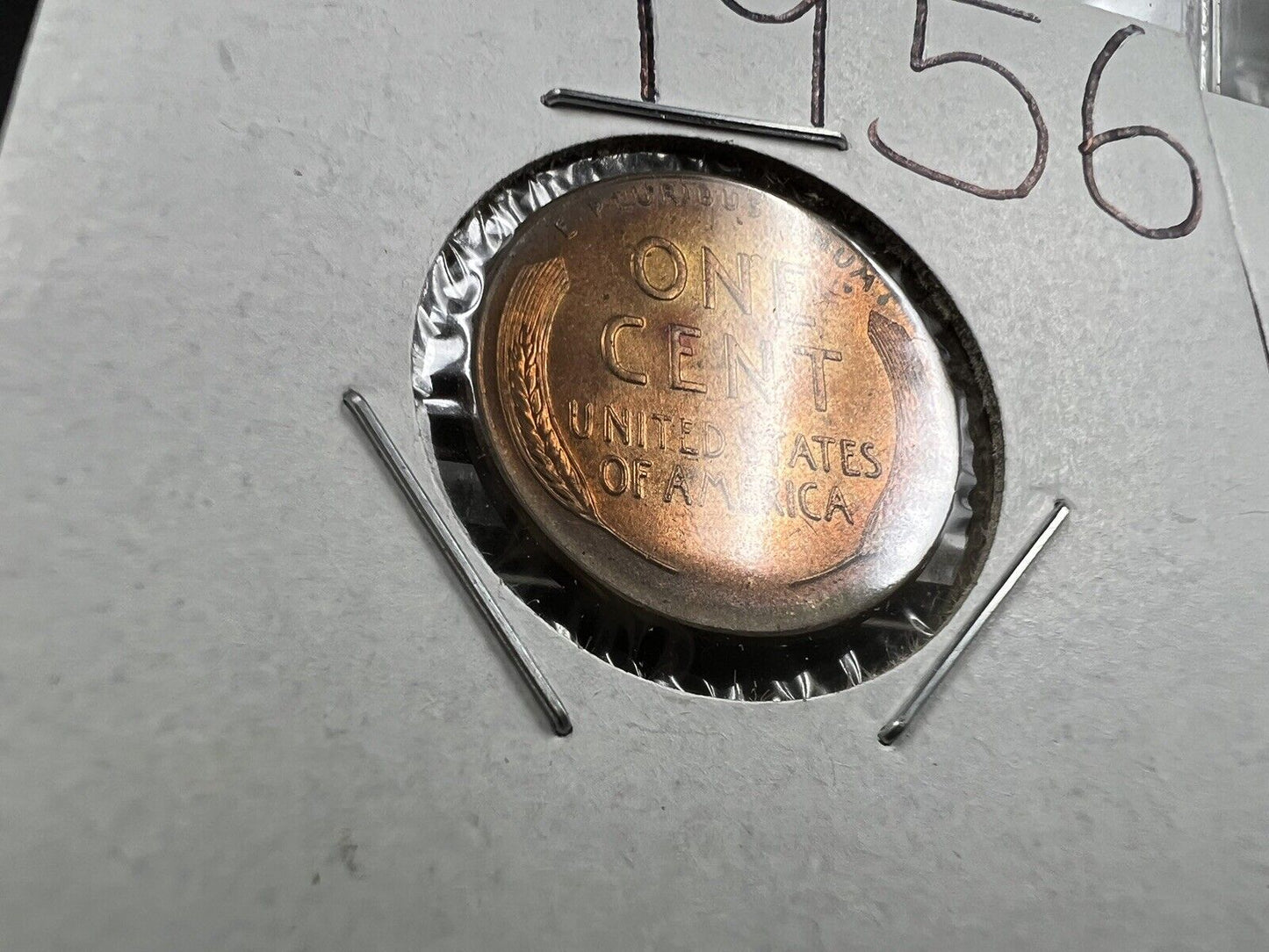 Toner Trio 3 Coin Set 2x 1964 D 10c BU & 1956 1c Wheat BU Red/Brown UNC