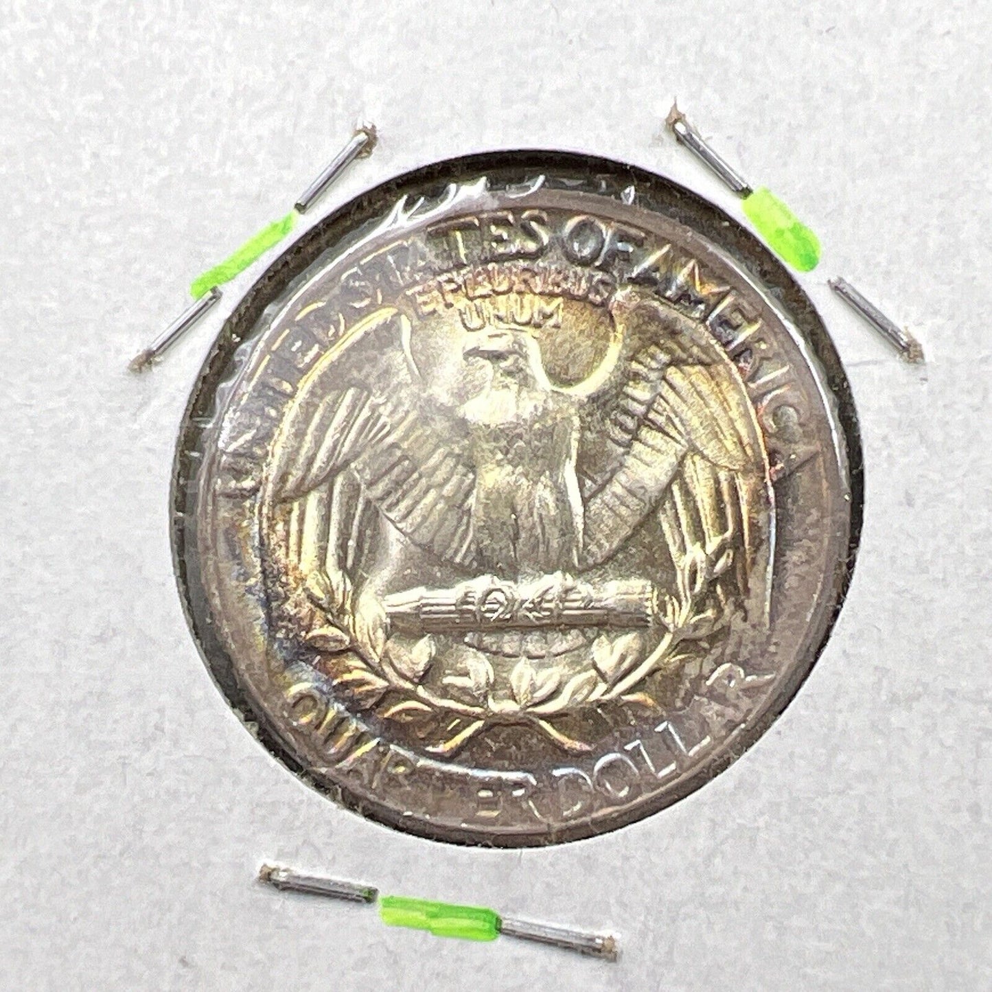 1957 P Washington 25c Silver Quarter Coin Gem BU UNC PQ * Star Rainbow Toning