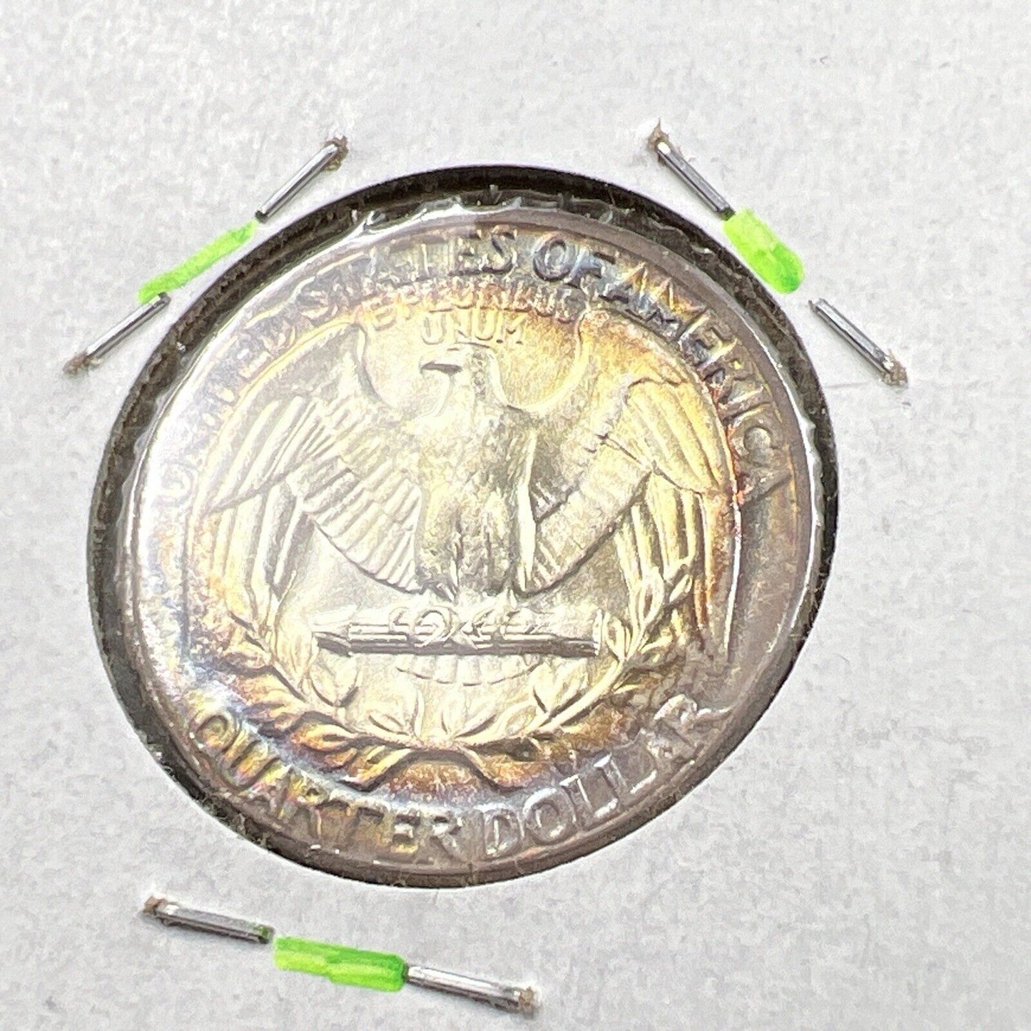1957 P Washington 25c Silver Quarter Coin Gem BU UNC PQ * Star Rainbow Toning