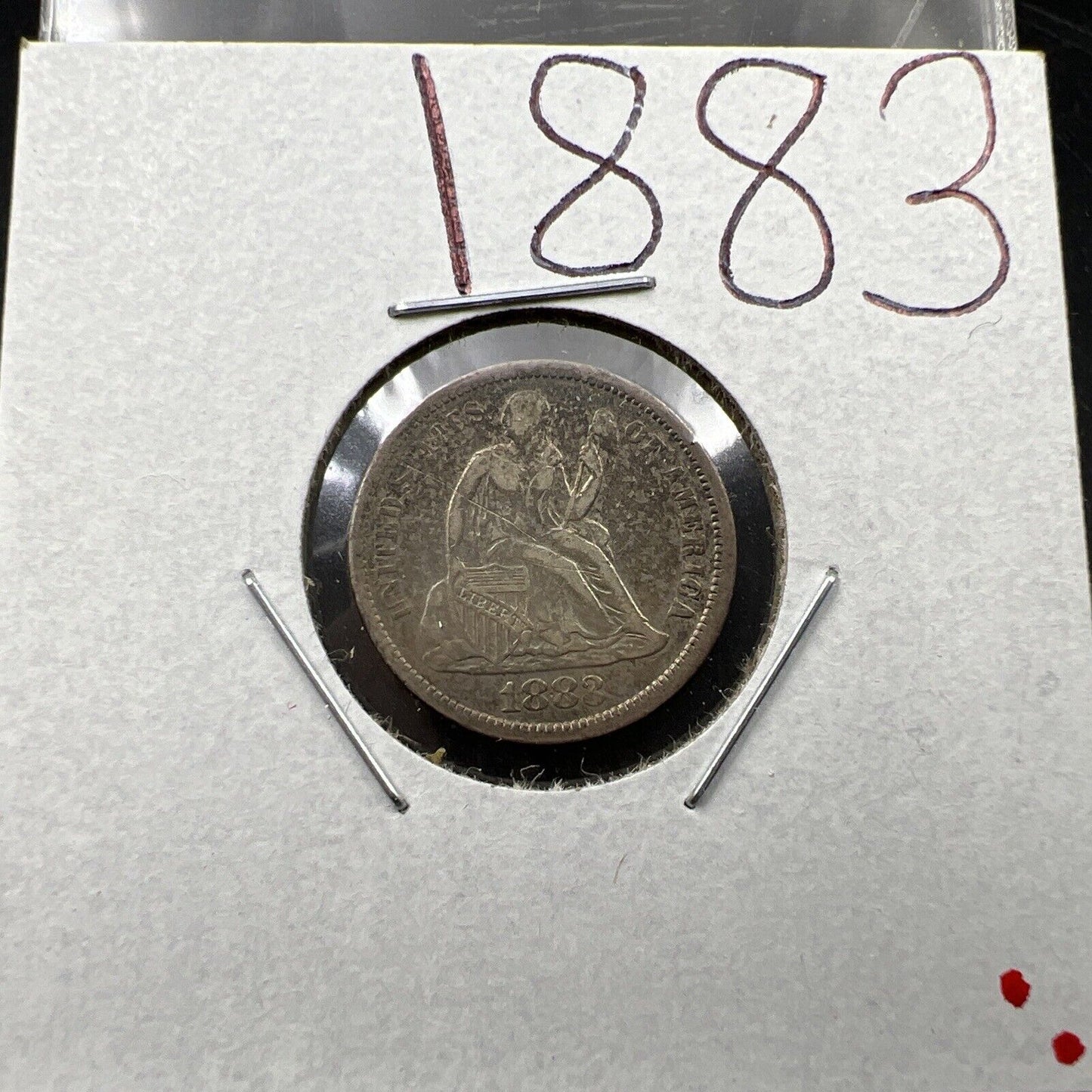 1883 10c Liberty Seated Silver Dime Coin Choice VF Very Fine Circ