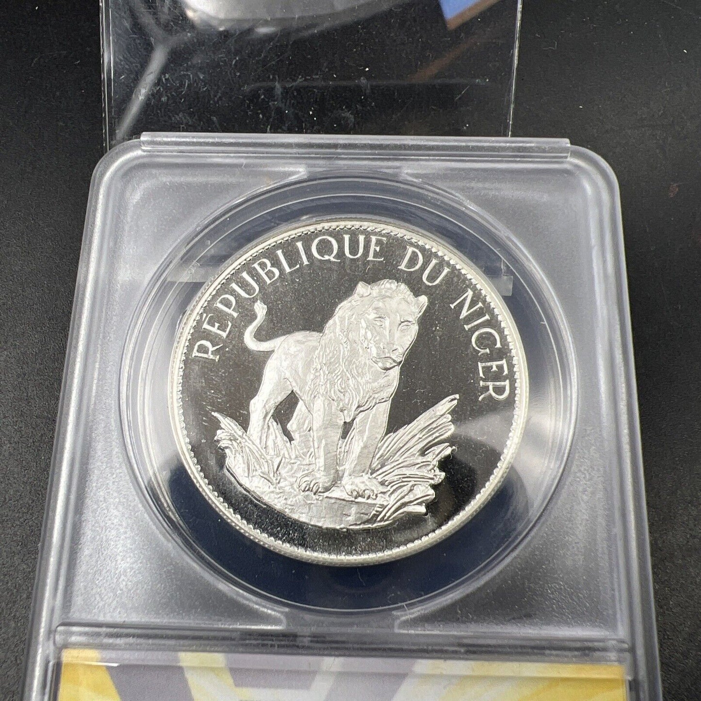 1968 Niger 10 Francs Silver Tiger Coin ANACS PF68 DCAM 1k Low Mintage