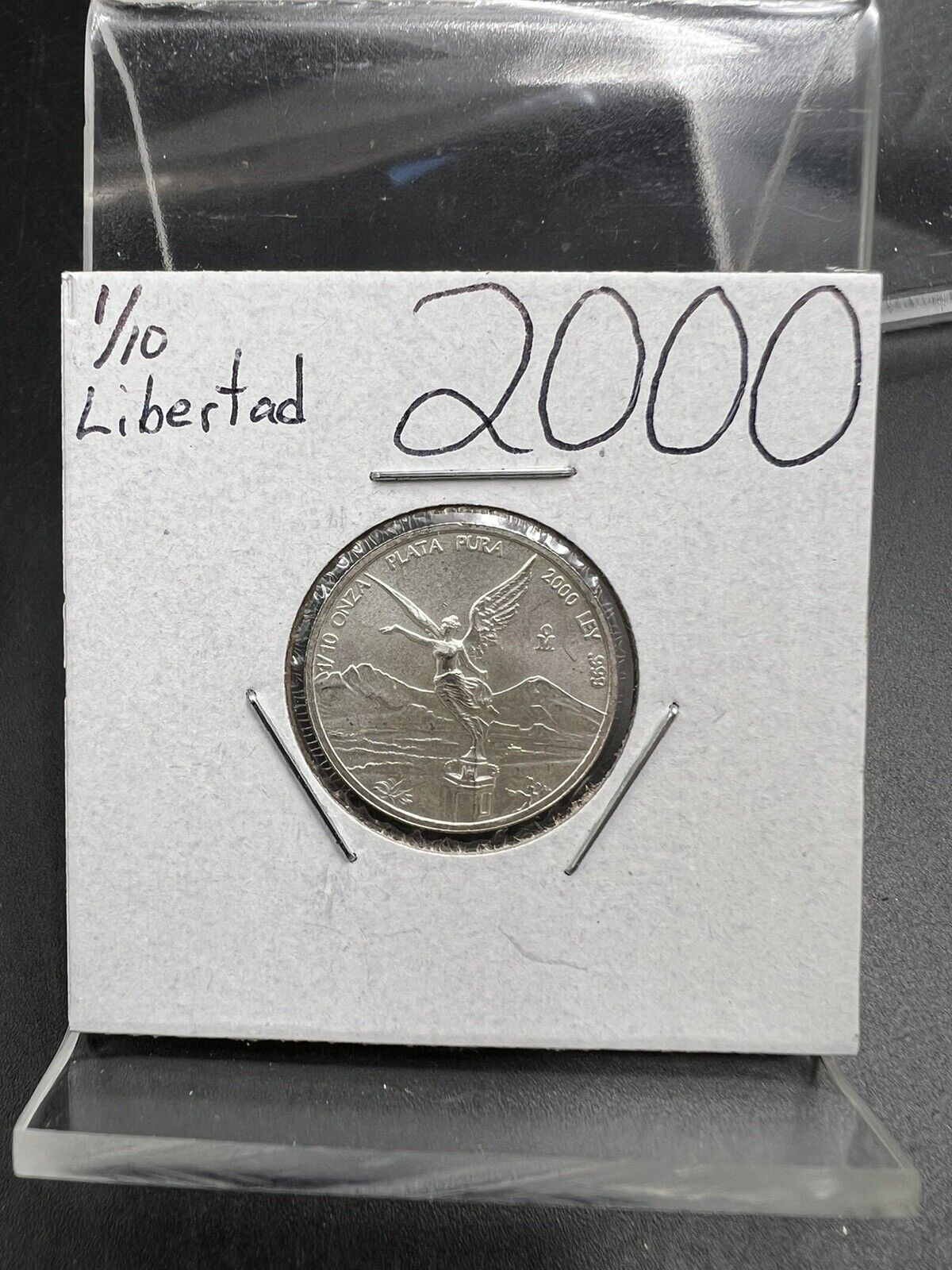 2000 Mexico Libertad  1/10 ounce Silver Coin Pure Silver .999 #AB Not Much Tonin