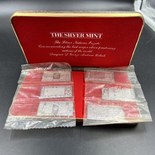 Silver Mint Silver Flags of World The Collection 6 20 Gram Silver Bars CH UNC