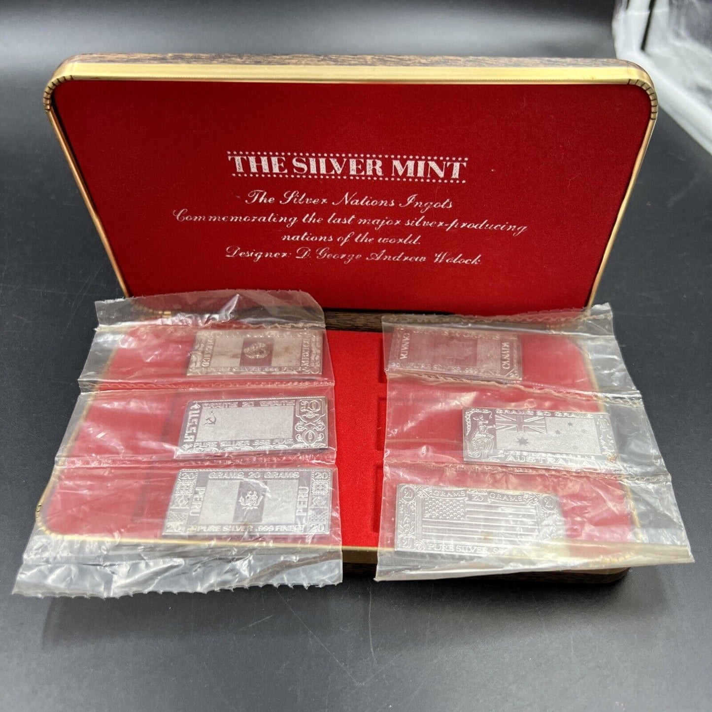 Silver Mint Silver Flags of World The Collection 6 20 Gram Silver Bars CH UNC