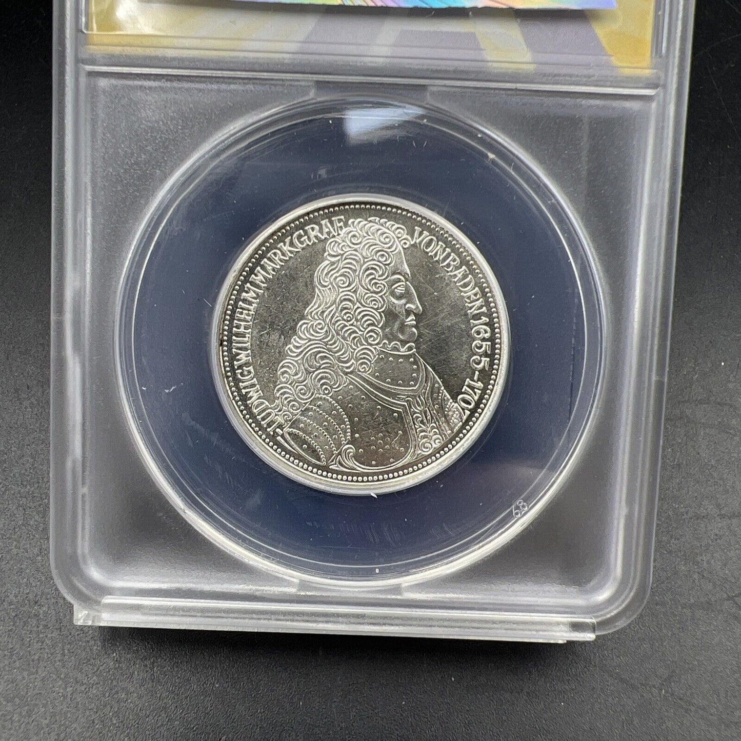 1955 G 5M West Germany Baden 5 Five Marks Silver Coin ANACS MS62