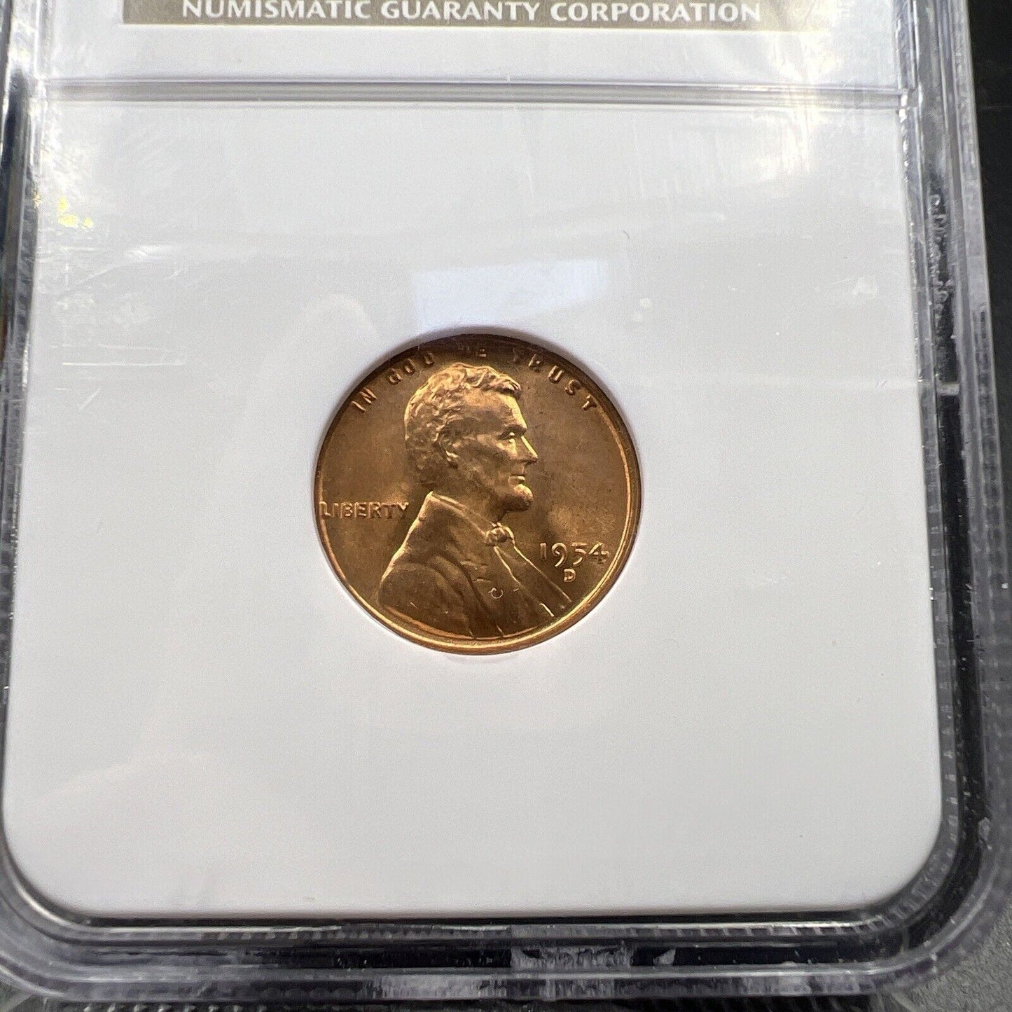 1954 D Lincoln Wheat Cent Penny Coin NGC MS66 RD Gem BU Certified