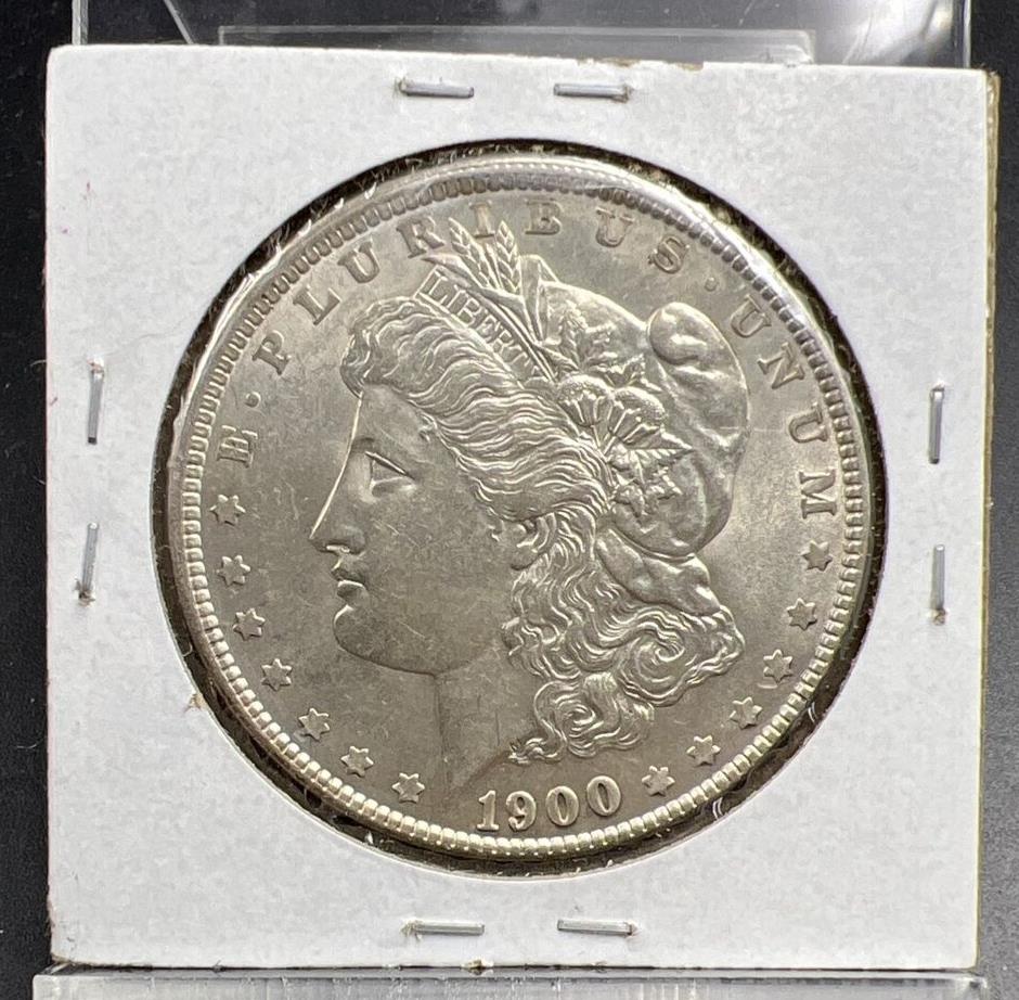 1900 P Morgan Silver Dollar Coin VAM 33 Variety DDR Reverse Leaves Choice AU