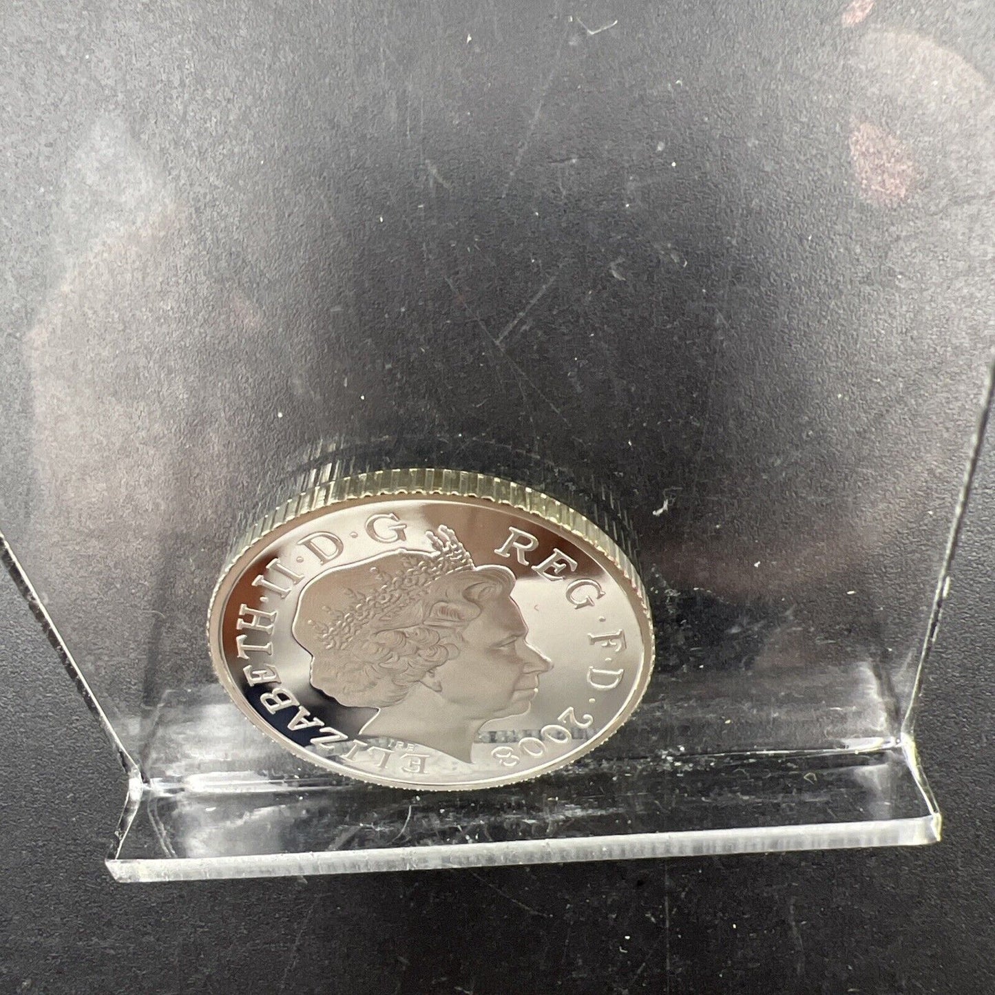 2008 10p United Kingdom Silver 10 Pence Coin Gem Royal Shield #SKU31524