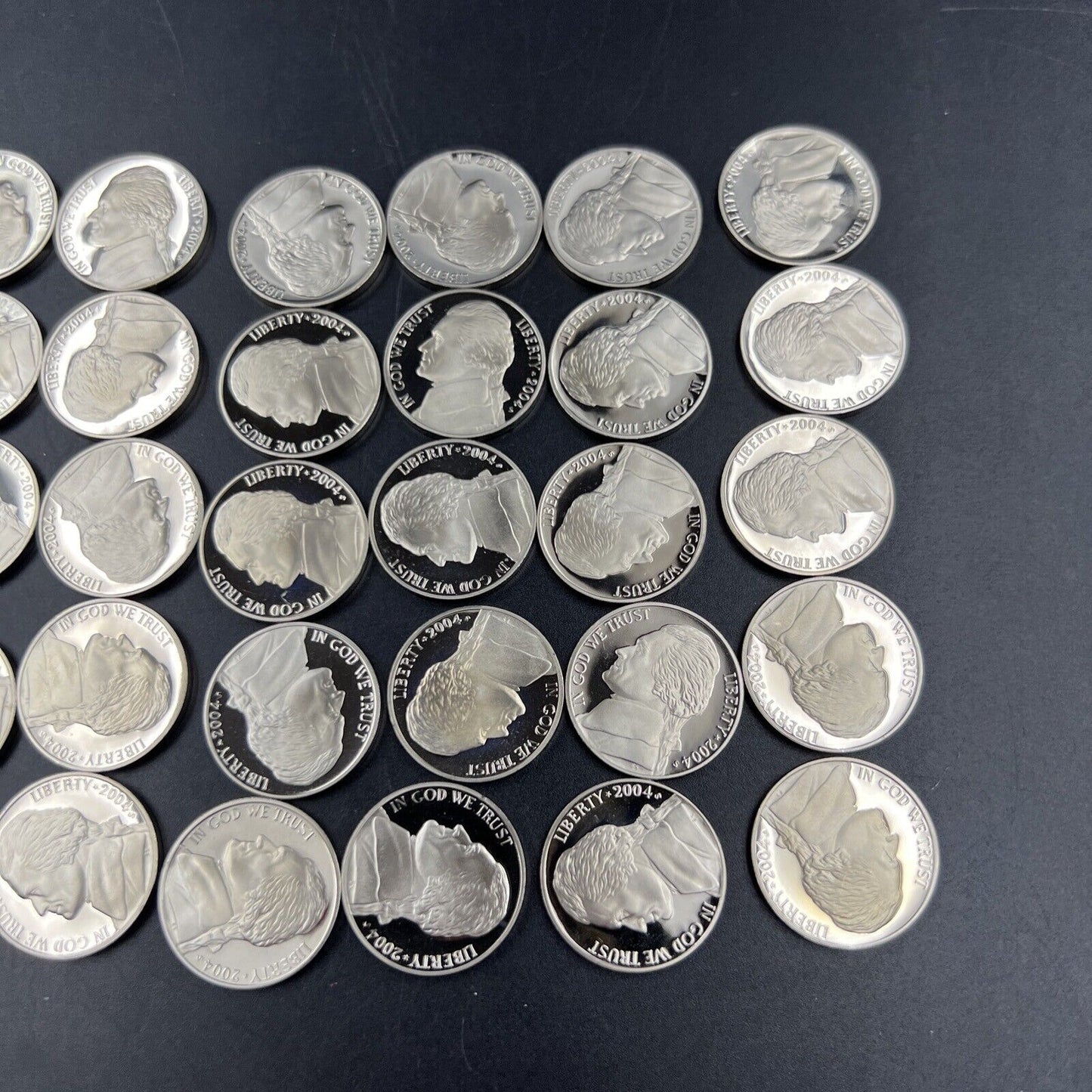 2004 S Proof Jefferson Nickel Roll 40 Peace Medal Handshake Exact coins pictured