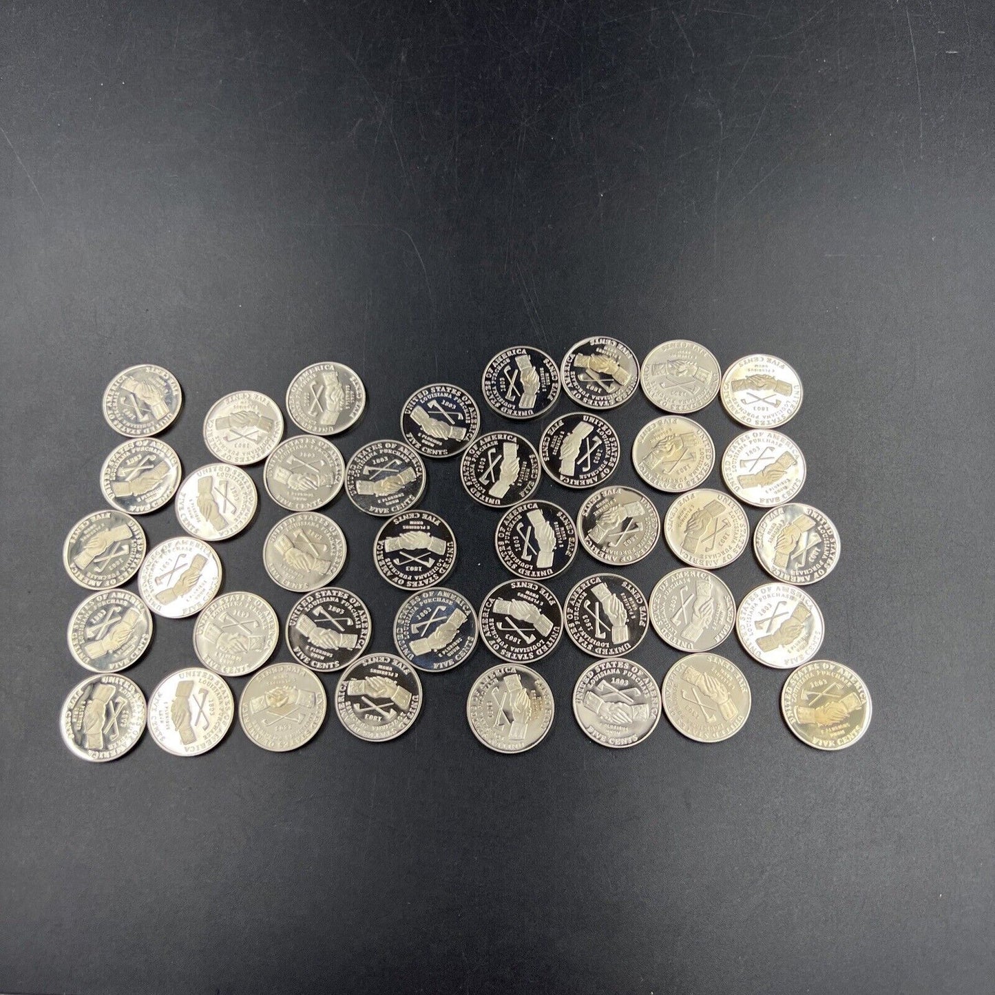 2004 S Proof Jefferson Nickel Roll 40 Peace Medal Handshake Exact coins pictured