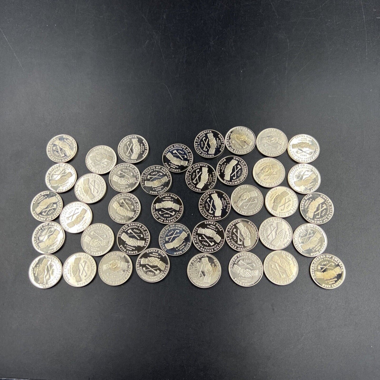 2004 S Proof Jefferson Nickel Roll 40 Peace Medal Handshake Exact coins pictured