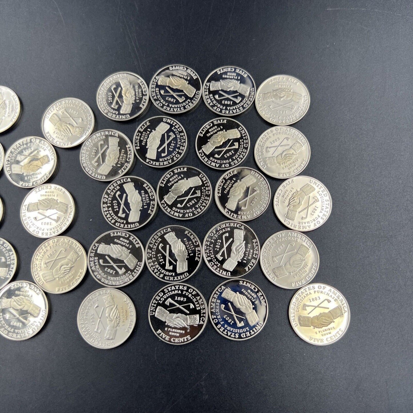 2004 S Proof Jefferson Nickel Roll 40 Peace Medal Handshake Exact coins pictured
