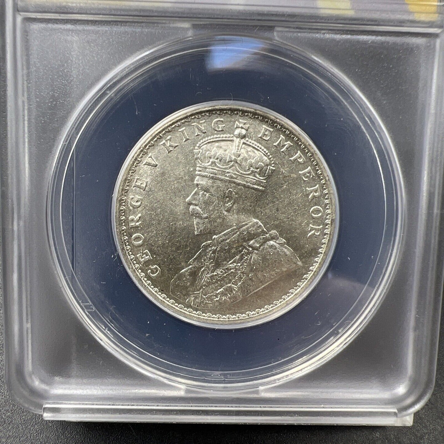 1921 B India Rupee MS61 BU UNC ANACS Certified