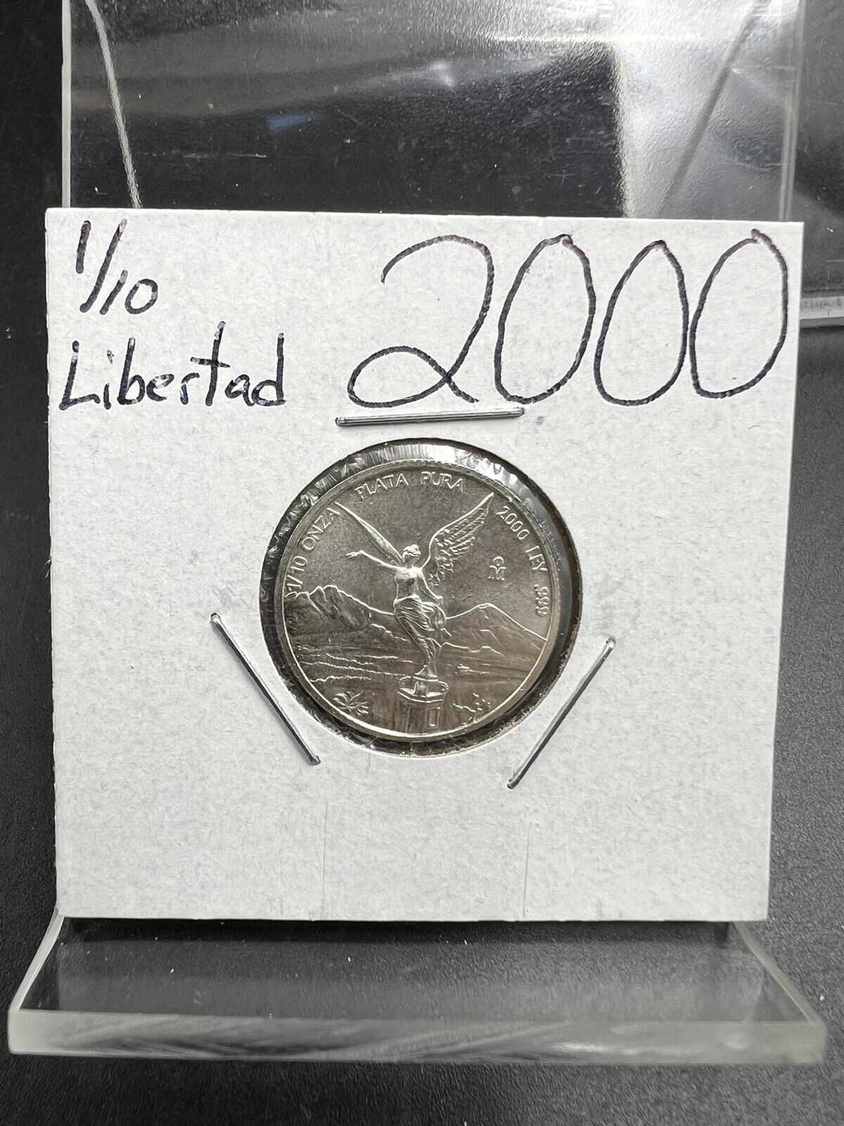 2000 Mexico Libertad  1/10 ounce Silver Coin Pure Plata Pura Silver .999 #24GA