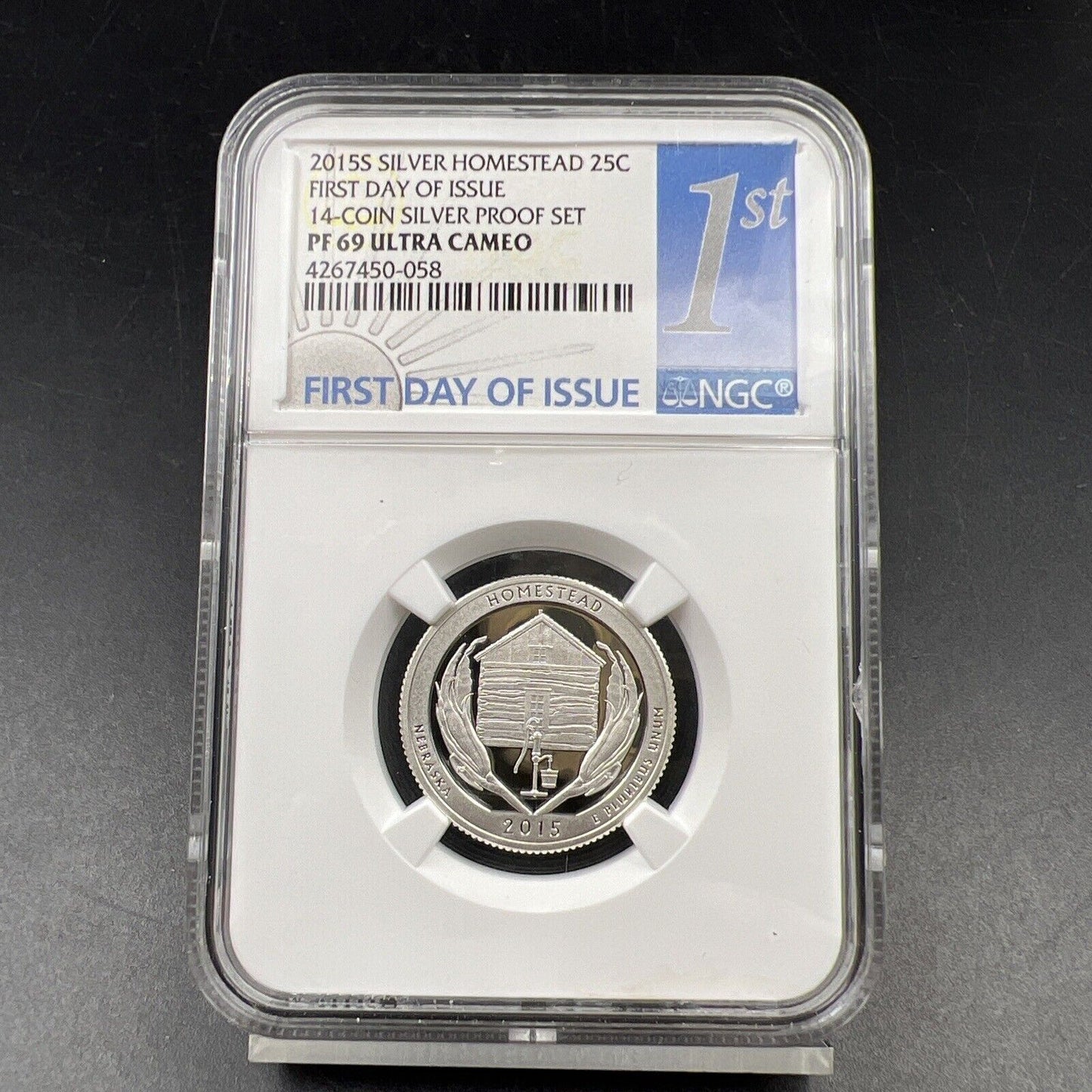 2015 S Silver PF69 Homestead Quarter 25c Coin NGC Set Holder FDOI ATB QTR