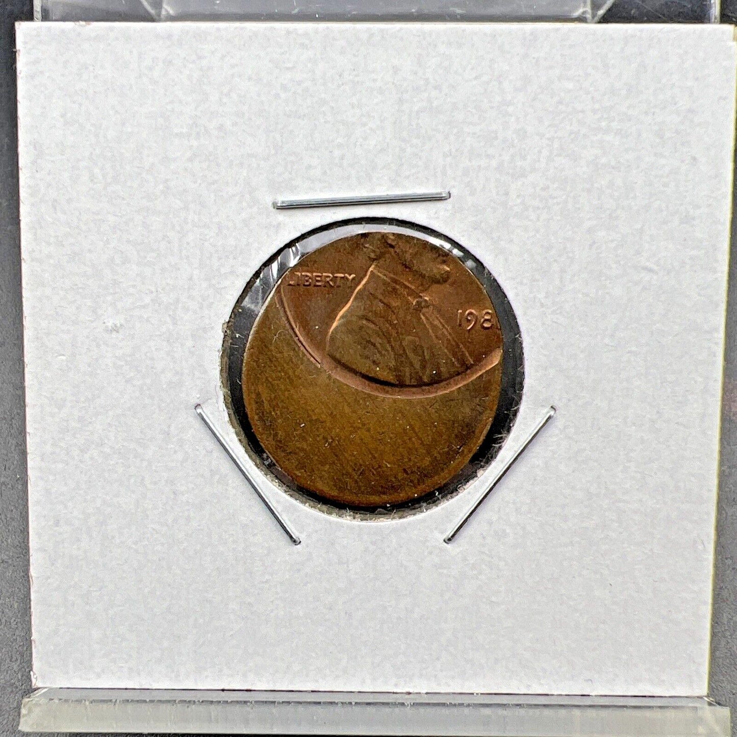 198x ND Off Center 1c Lincoln Memorial Bronze CH AU / UNC Error Coin