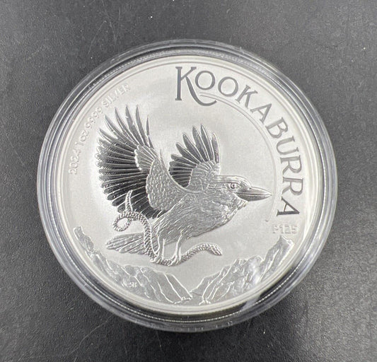 2024 1 Oz Silver Kookaburra Coin GEM BU In Capsule
