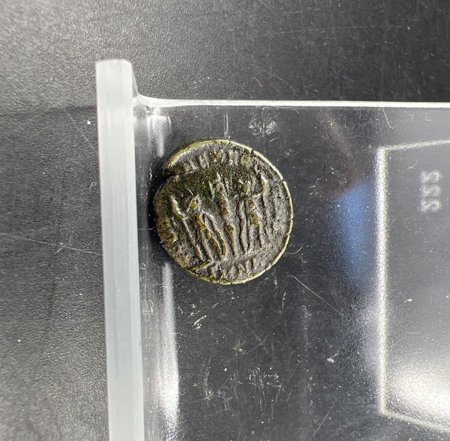 Constans ( c. 323 – 350 ) AE 3 Two Soldiers Ancient Roman Bronze Coin Circulated