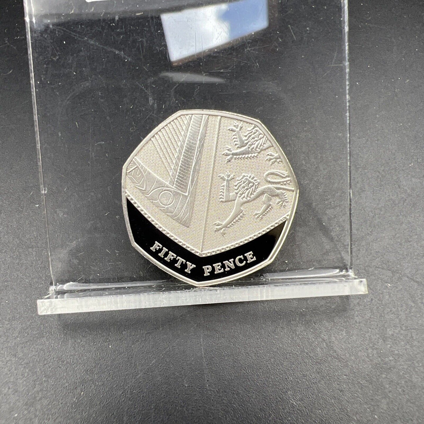 2008 Piedfort 50p United Kingdom Sterling Silver 50 Pence Coin Gem Proof Lions