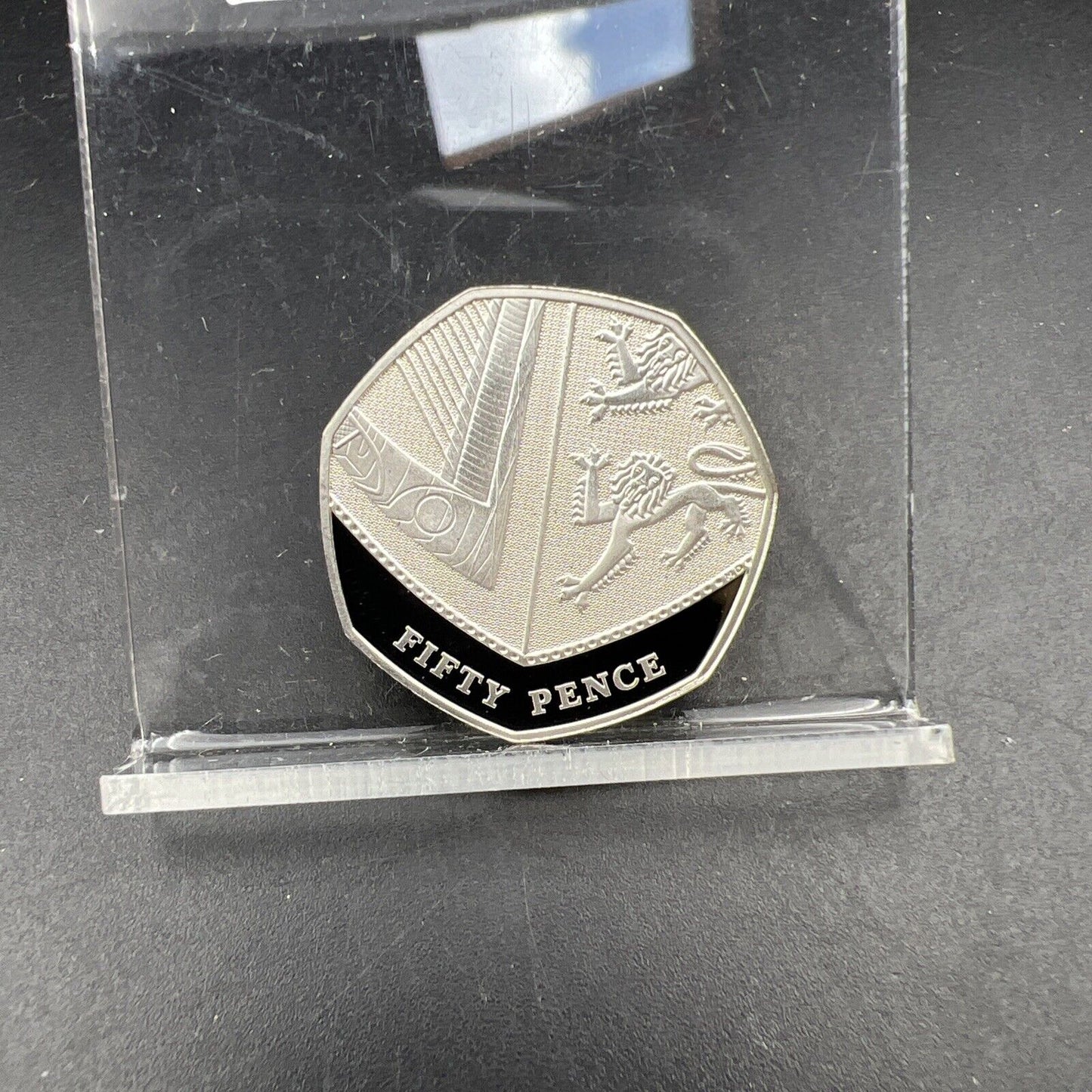 2008 Piedfort 50p United Kingdom Sterling Silver 50 Pence Coin Gem Proof Lions