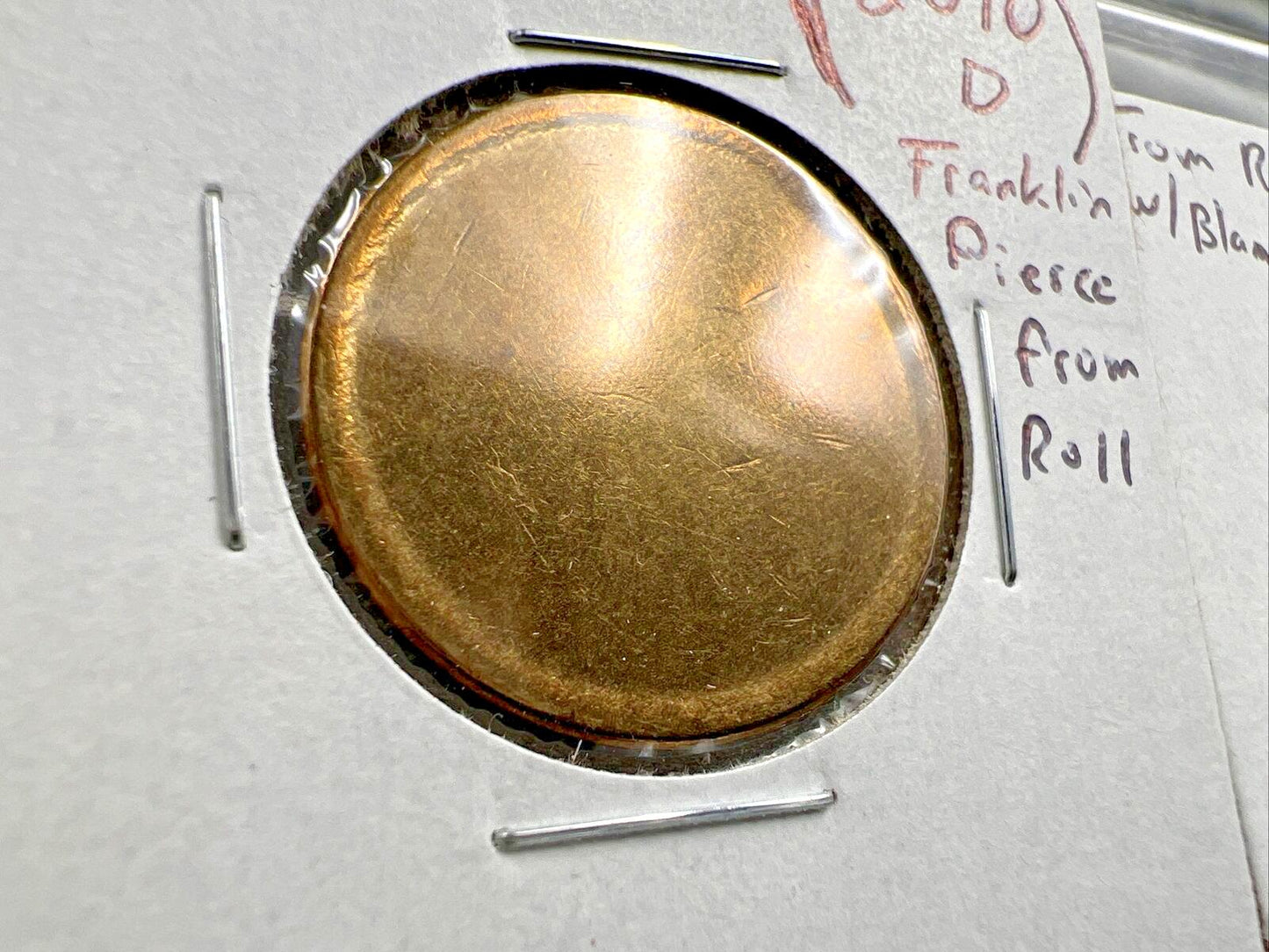US Small Size Brass Dollar Blank Error Franklin Pierce 2010 Planchet 3 Coin Set