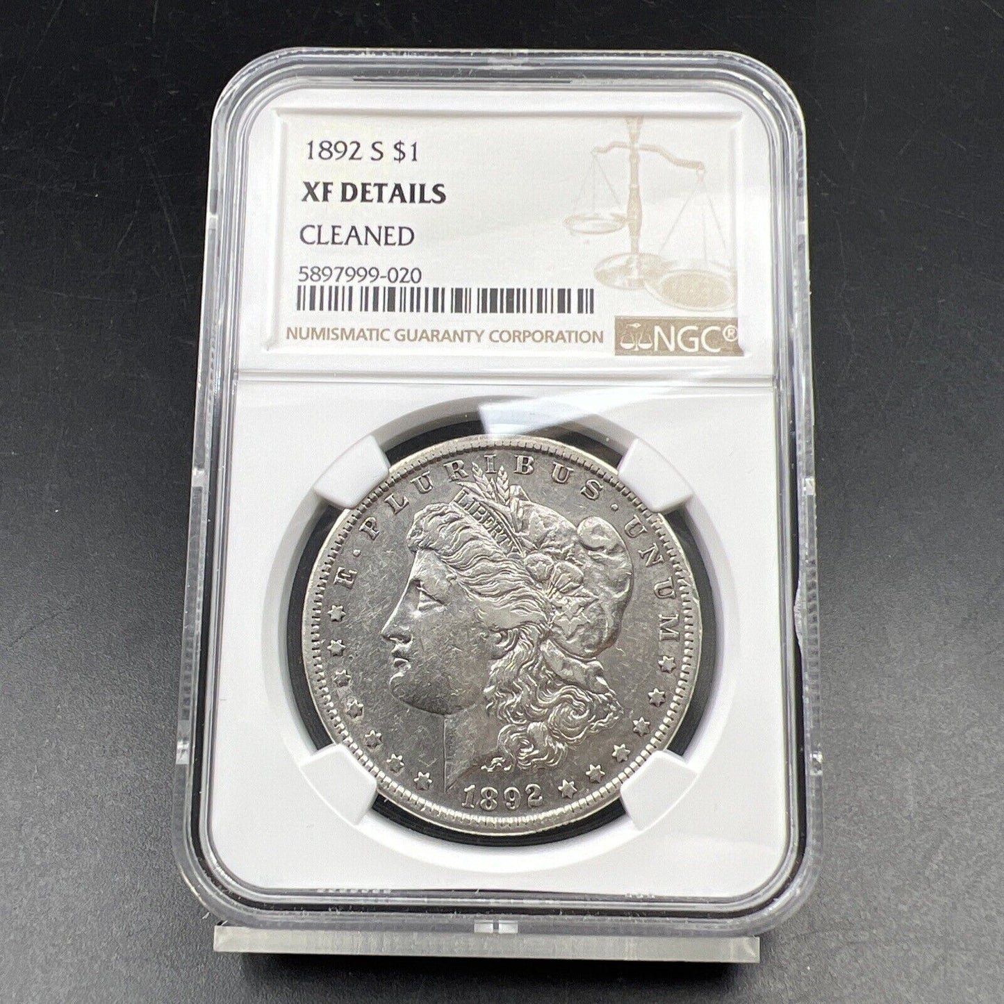 1892 S Morgan Silver Dollar - NGC EF XF Details Cleaned Nice Look Semi Key Date