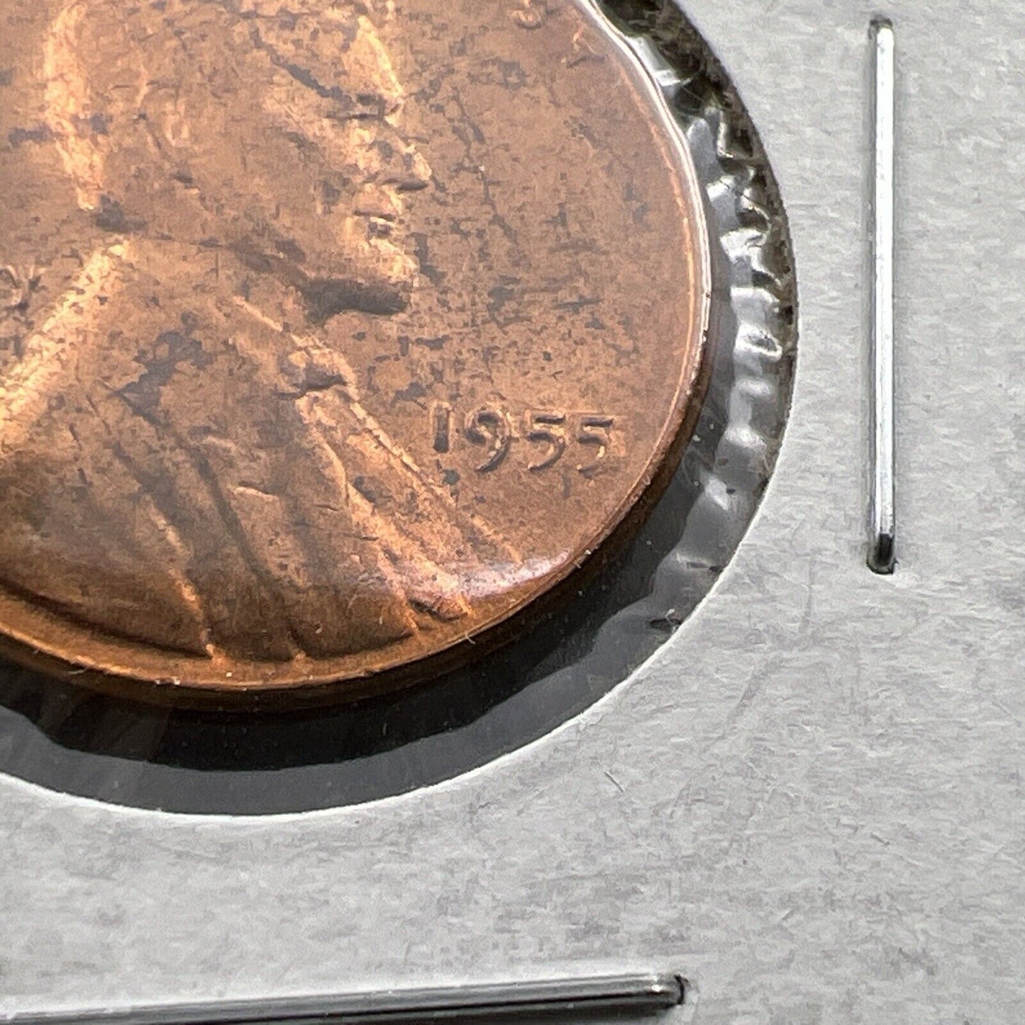 1955 P 1c Lincoln Wheat Cent Penny Coin Poor Man Strike Double Die BU RB #31024Y