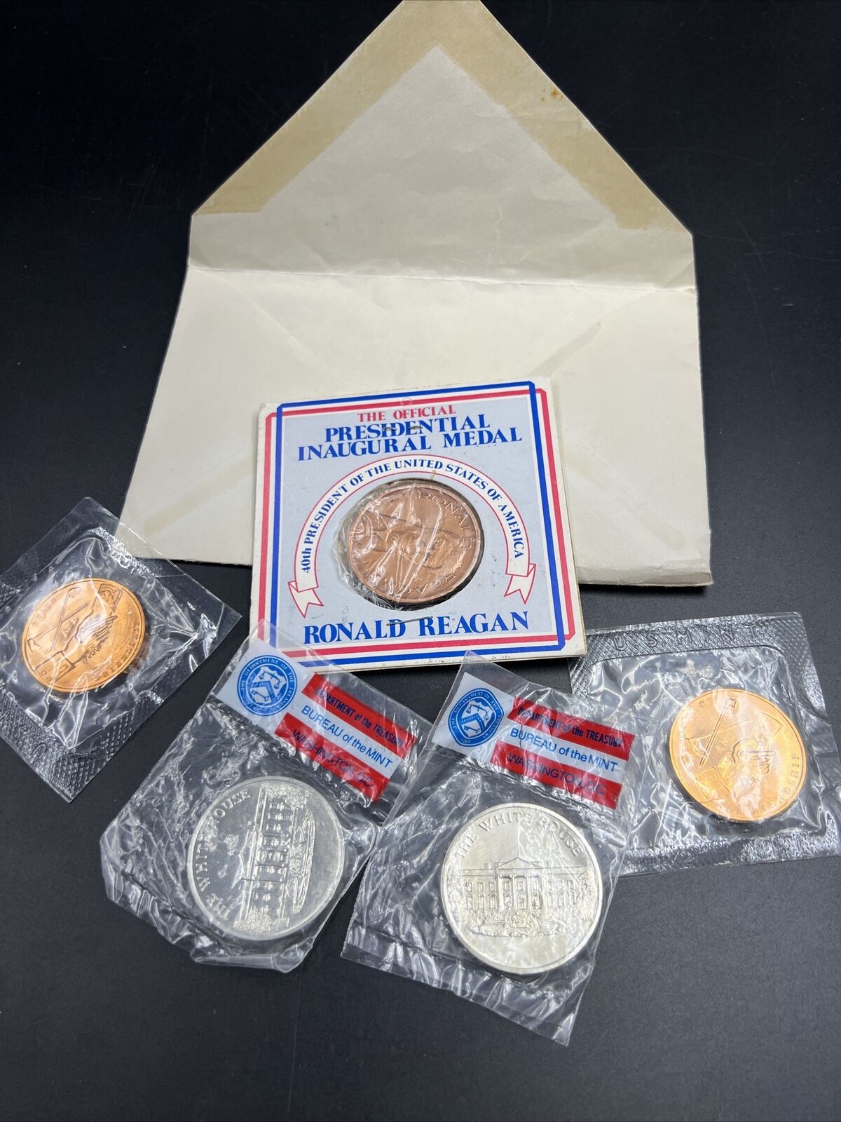 5 Medal Set Ronald Reagan White House Peace Medals