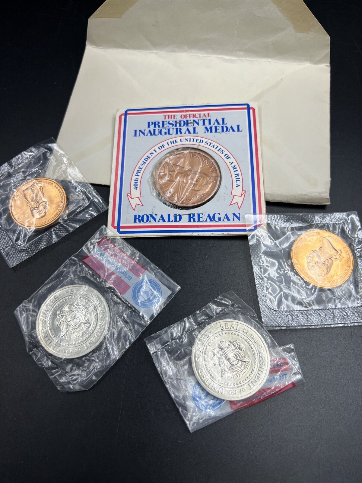 5 Medal Set Ronald Reagan White House Peace Medals