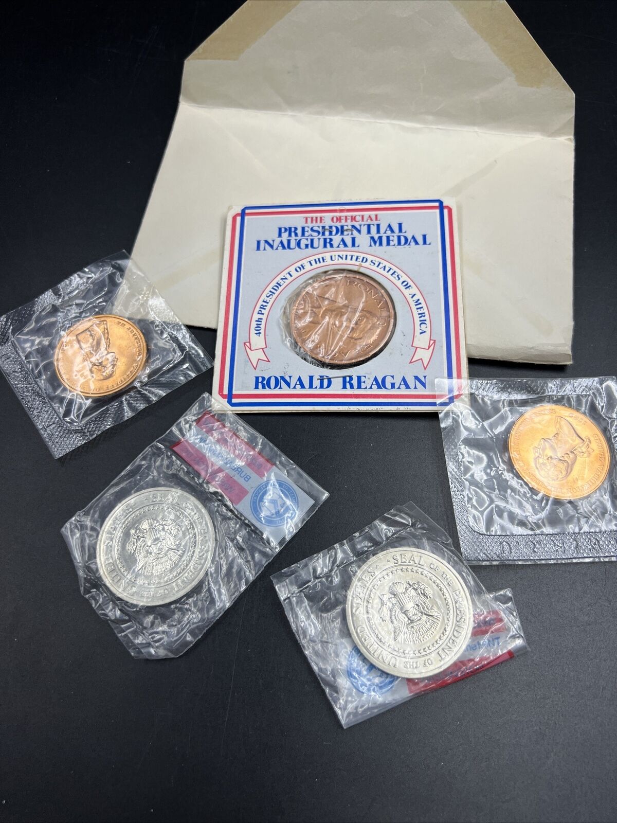 5 Medal Set Ronald Reagan White House Peace Medals