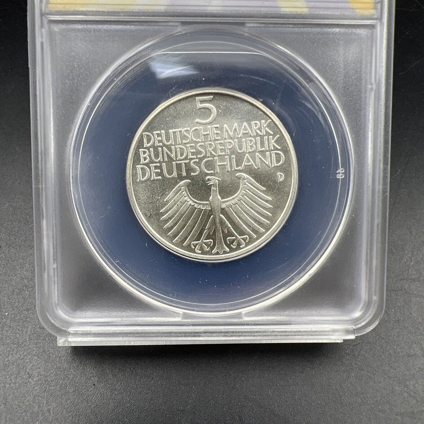 1952 D 5M West Germany Nurnberg 5 Five Marks Silver Coin ANACS MS63