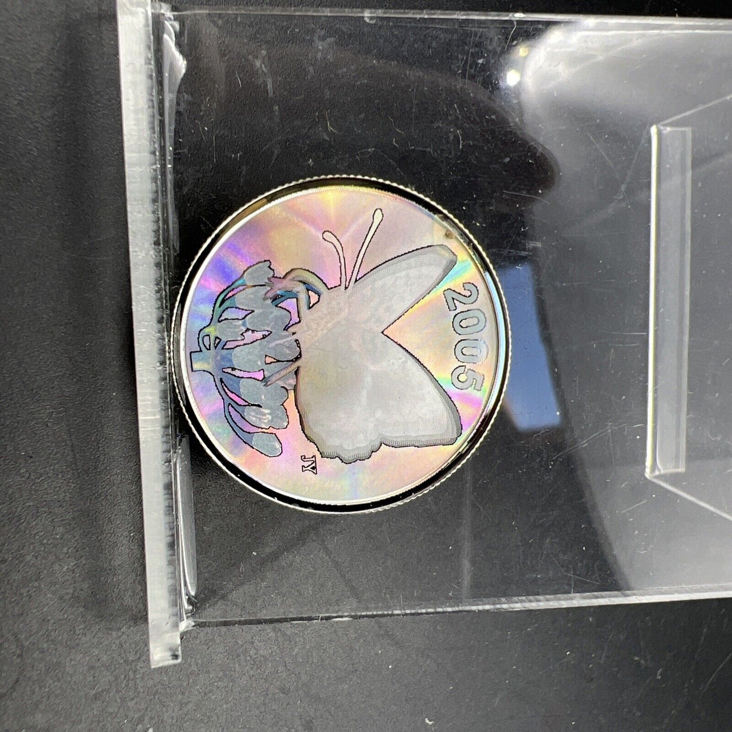 2005 50c Canada Butterfly Fifty Cents Holographic Silver Gem Proof Coin